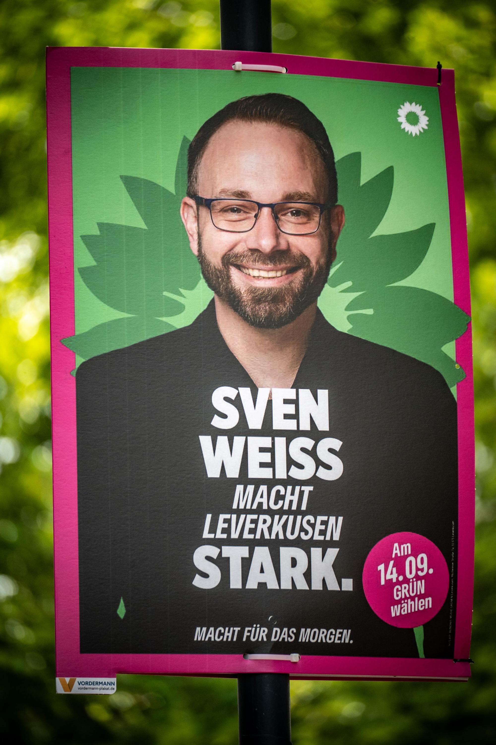 Sven Weiss Wahlplakat nutzt einen Trick.
