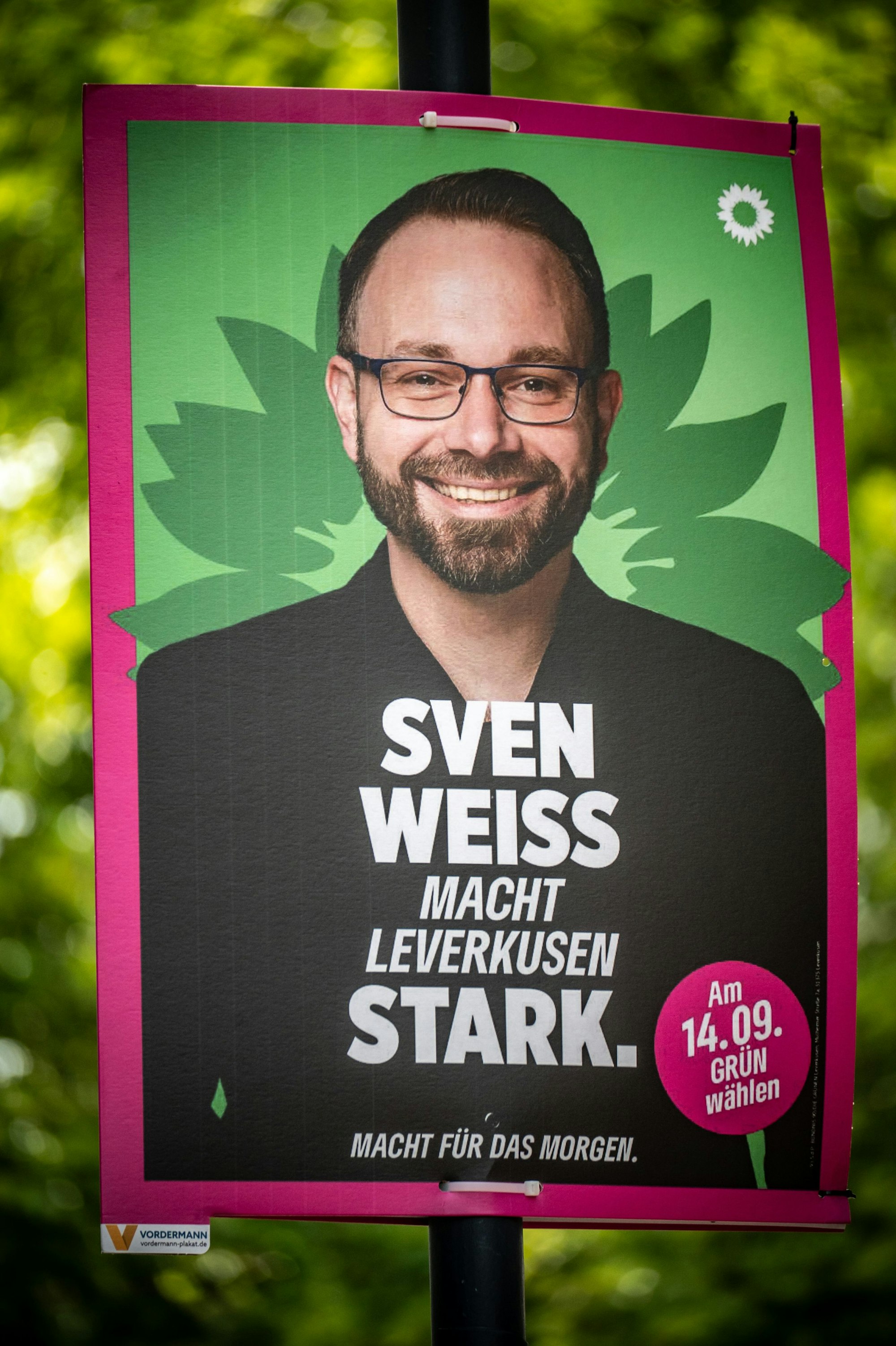 Sven Weiss Wahlplakat nutzt einen Trick.