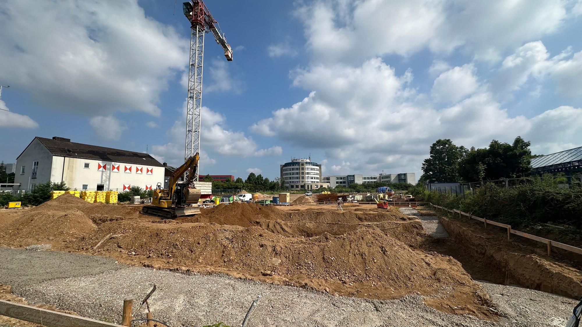 Die Baustelle von IT-Dienstleister Bechtle in Sankt Augustin.