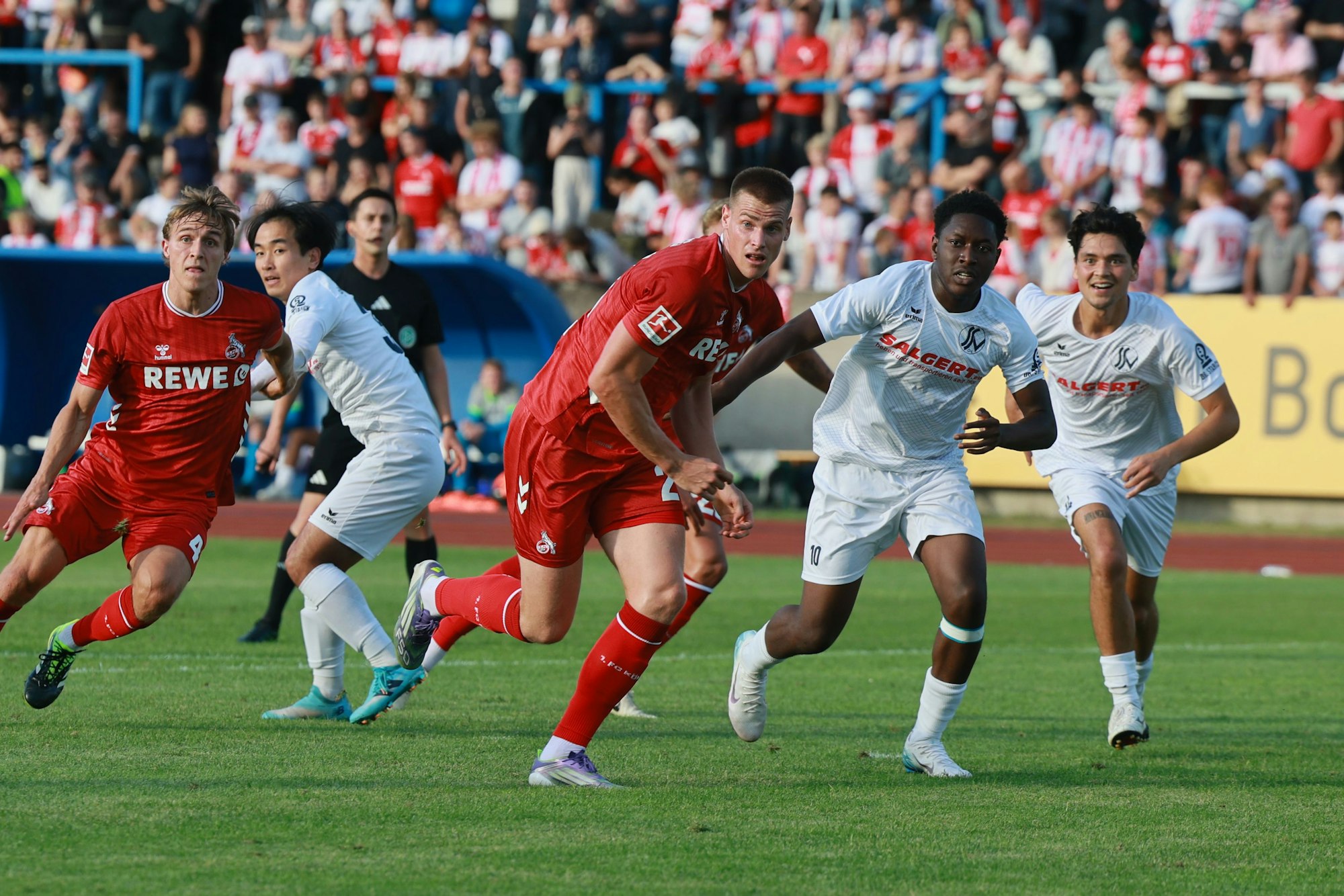 Testspiel, Siegburger SV vs. 1. FC Köln, Mitte: Steffen Tigges (1. FC Köln), 30.07.2025, Bild: Herbert Bucco