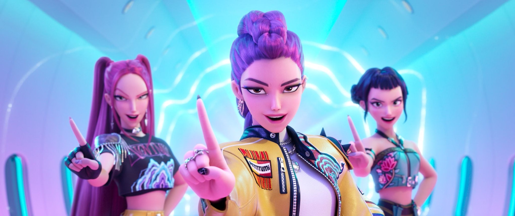 Von links nach rechts: Mira, Rumi und Zoey - die Heldinnen aus dem Animationsfilm «KPop Demon Hunters». (Netflix-Bild)