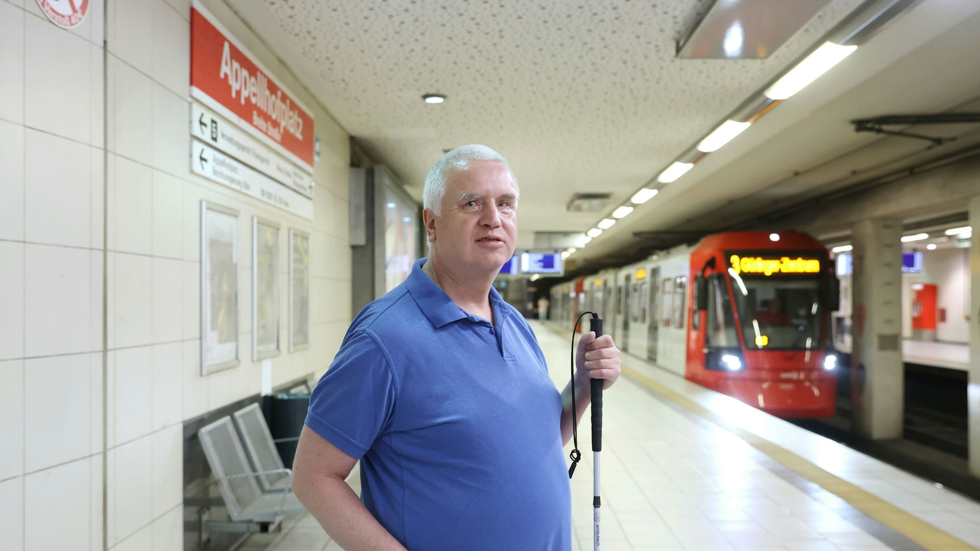 Ohne die gewohnte Durchsage wird Gerhard Stolls täglicher Arbeitsweg zur Tortur.