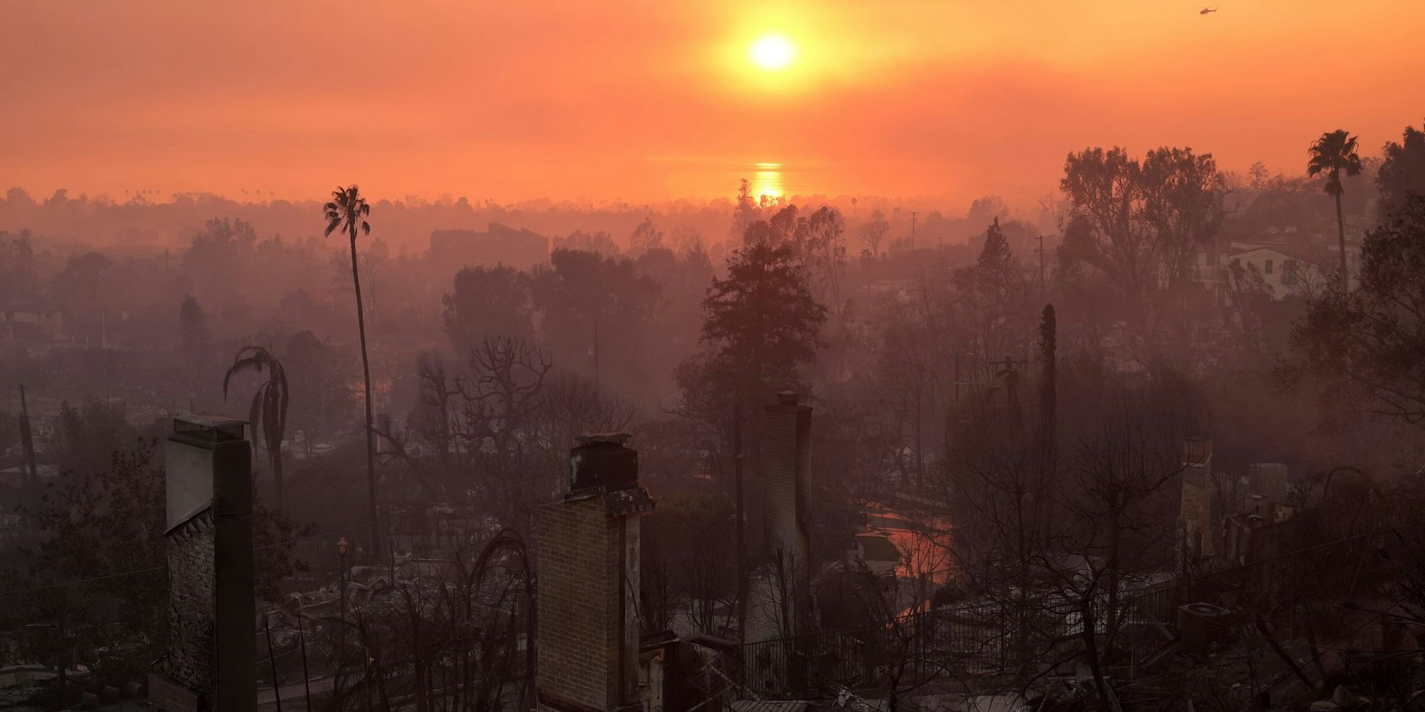 Die Verwüstung durch Feuer in Los Angeles.