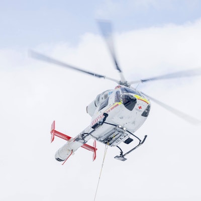 Die Bergrettung bei einem Einsatz.