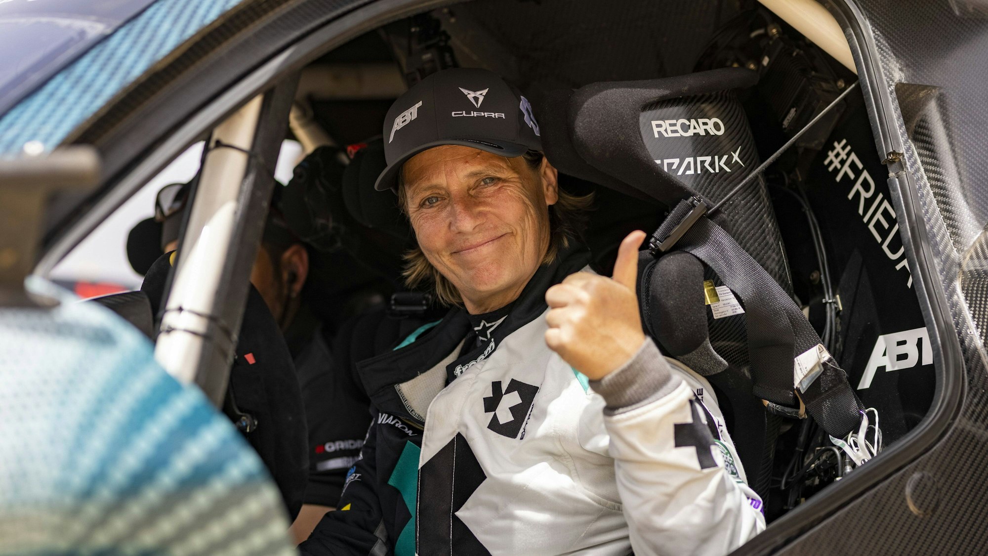 Jutta Kleinschmidt im Jahr 2021 bei der Extreme E in Dakar