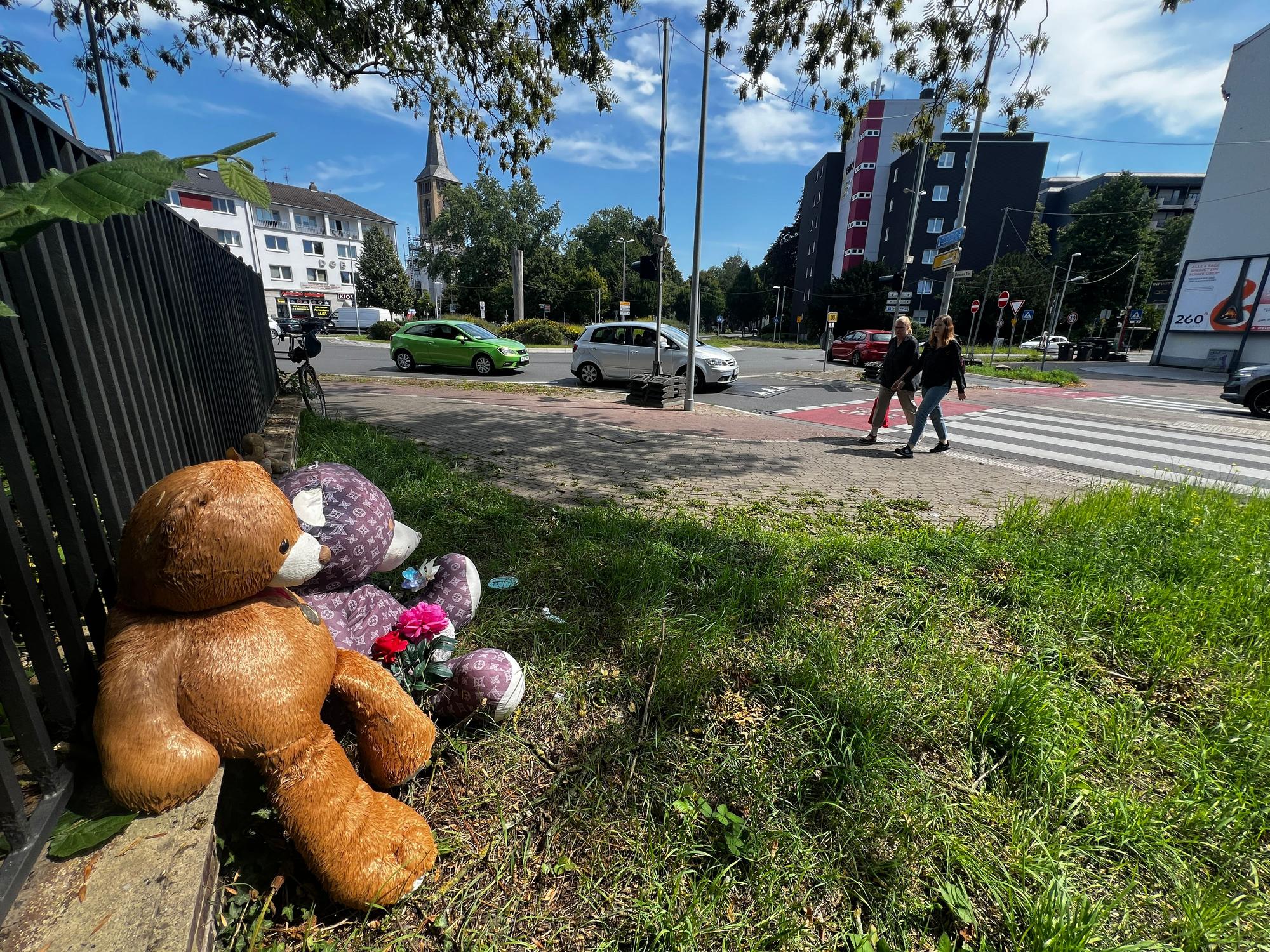 Auf dem Zebrastreifen rechts geschah der Unfall.
