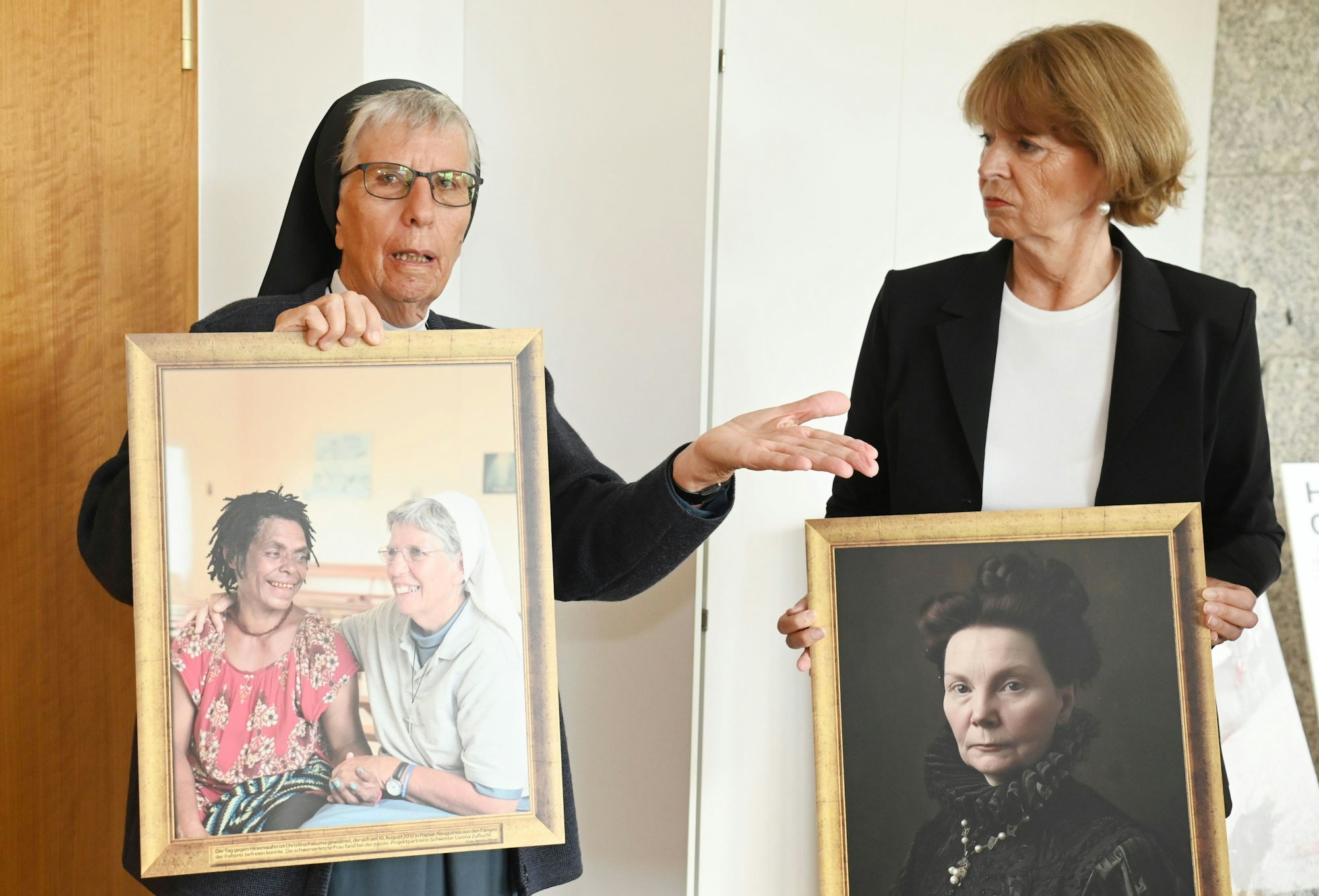Oberbürgermeisterin Reker trifft Schwester Lorena anlässlich des Internationalen Tags gegen Hexenwahn und ehrt ihr Engagement für verfolgte Frauen.