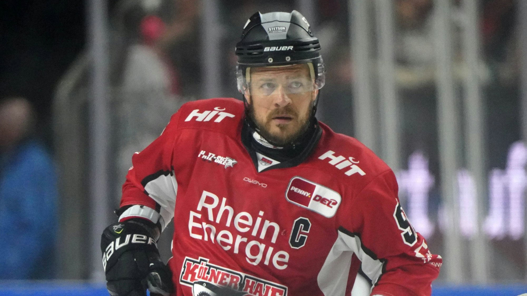 Köln, DEL, Saison 2024/2025, Playoffs Finale Spiel 2, Kölner Haie vs Eisbären Berlin , 19.04.2025. Lanxessarena Köln, Moritz Müller, Mueller, Kölner Haie *** Cologne, DEL, Season 2024 2025, Playoffs Final Game 2, Cologne Sharks vs. Eisbären Berlin , 19 04 2025 Lanxessarena Cologne, Moritz Mueller, Mueller, Cologne Sharks