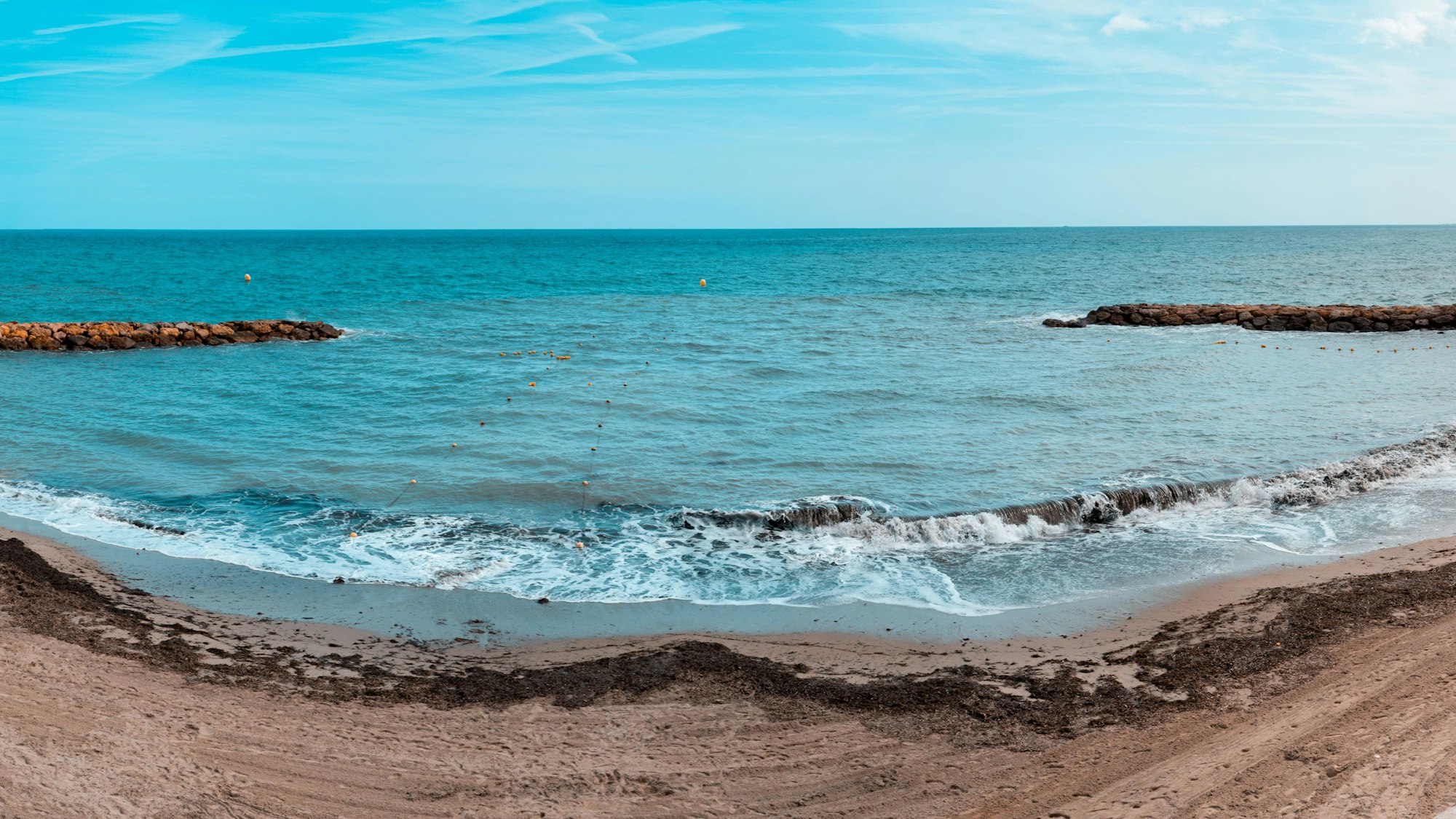 Der Strand im spanischen Badeort L'Ametlla de Mar