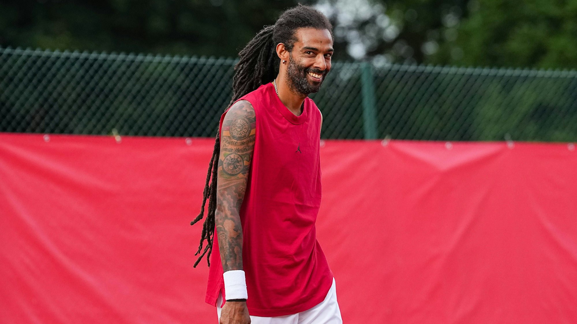 11.07.2025, xydrx, Köln, Tennis, 1.Bundesliga Herren, Kölner THC Stadion Rot-Weiss 1 - TC Bredeney 1, Tennisanlage Olympiaweg: Dustin Brown Kölner THC Stadion Rot-Weiss 1 Nordrhein-Westfahlen Deutschland *** 11 07 2025, xydrx, Cologne, Tennis, 1 Bundesliga Herren, Kölner THC Stadion Rot Weiss 1 TC Bredeney 1, Tennisanlage Olympiaweg Dustin Brown Kölner THC Stadion Rot Weiss 1 Nordrhein Westfahlen Germany