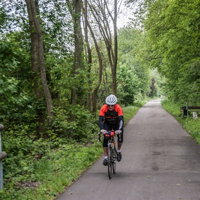 Die Balkantrasse an der Grenze zwischen Leverkusen und Burscheid