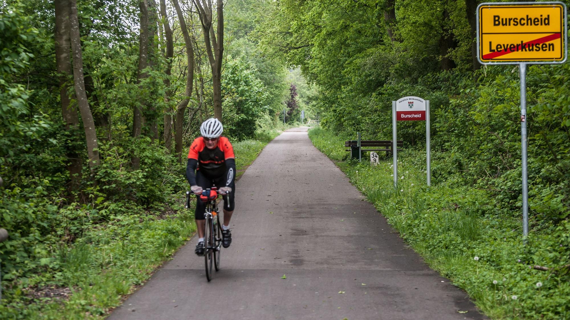 Radfahrer auf der Balkantrasse