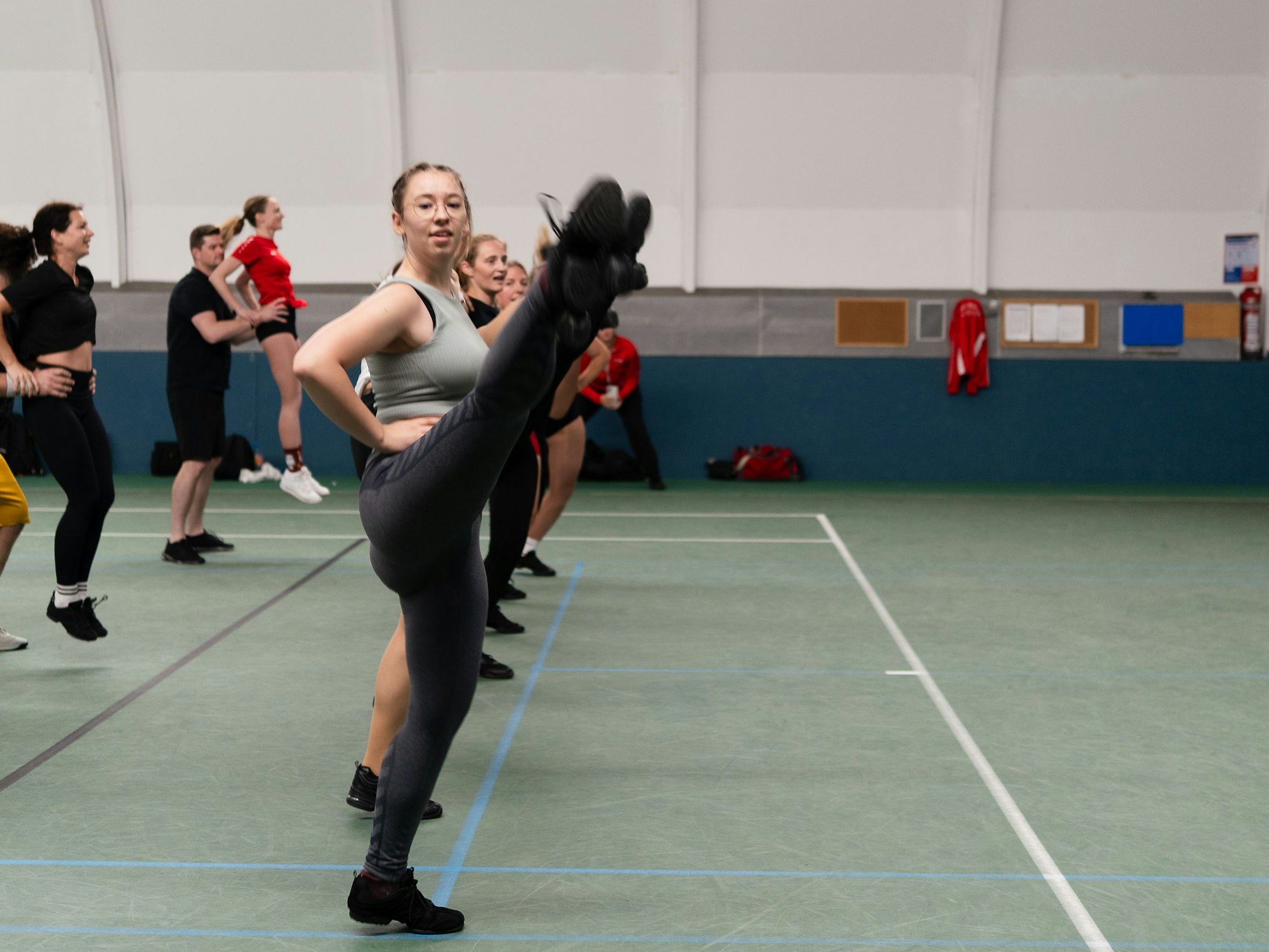 Die Tänzerinnen der Tanzgruppe Kölsche Harlequins beim Training.