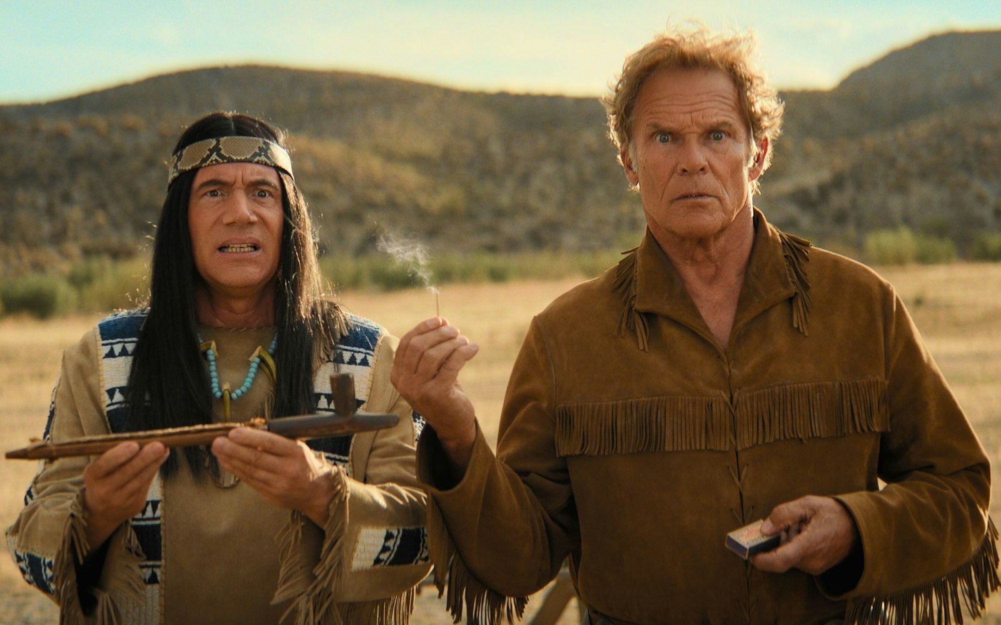 Michael Bully Herbig (links) und Christian Tramitz drehten mit „Das Kanu des Manitu“ eine Erfolgs-Komödien-Fortsetzung. (Bild: herbX film/Constantin Film/Luis Zeno Kuhn )