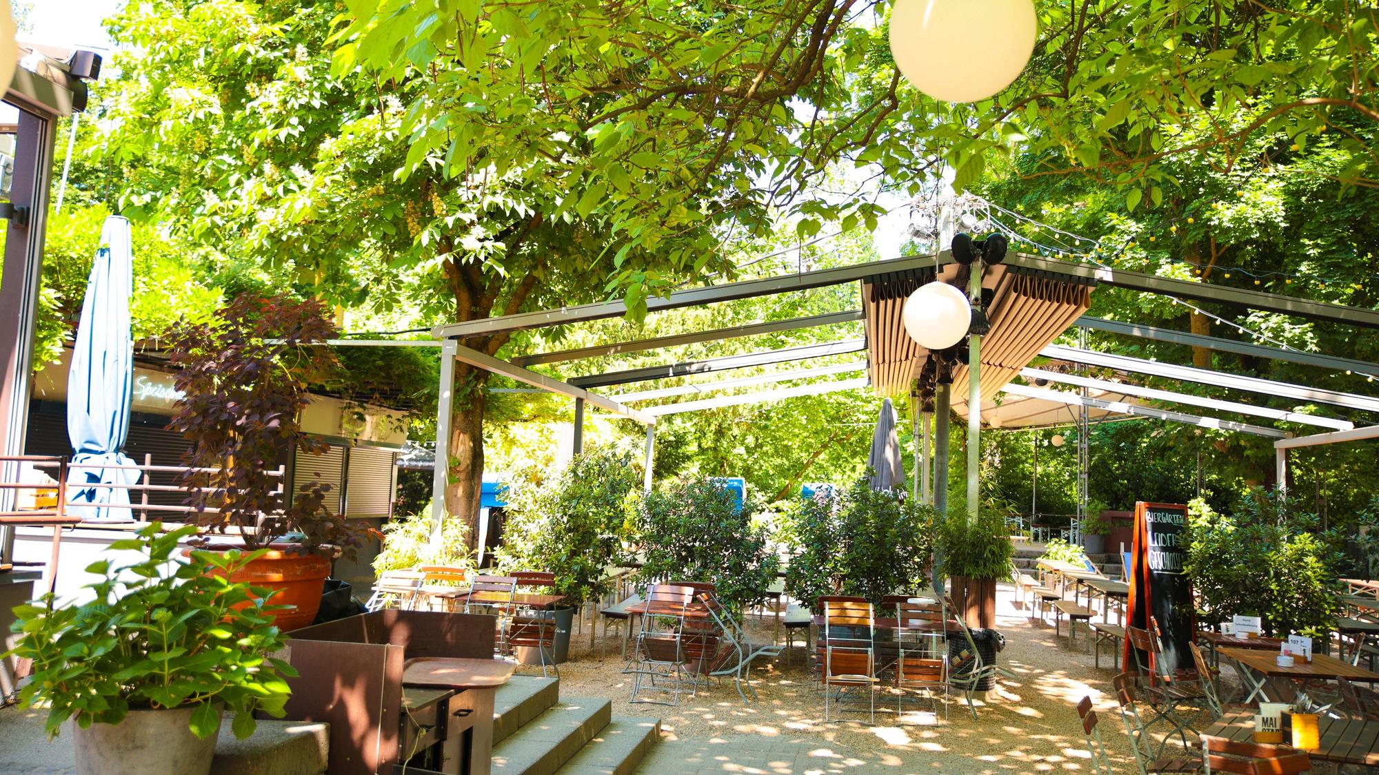 Der Biergarten im Stadtgarten.
