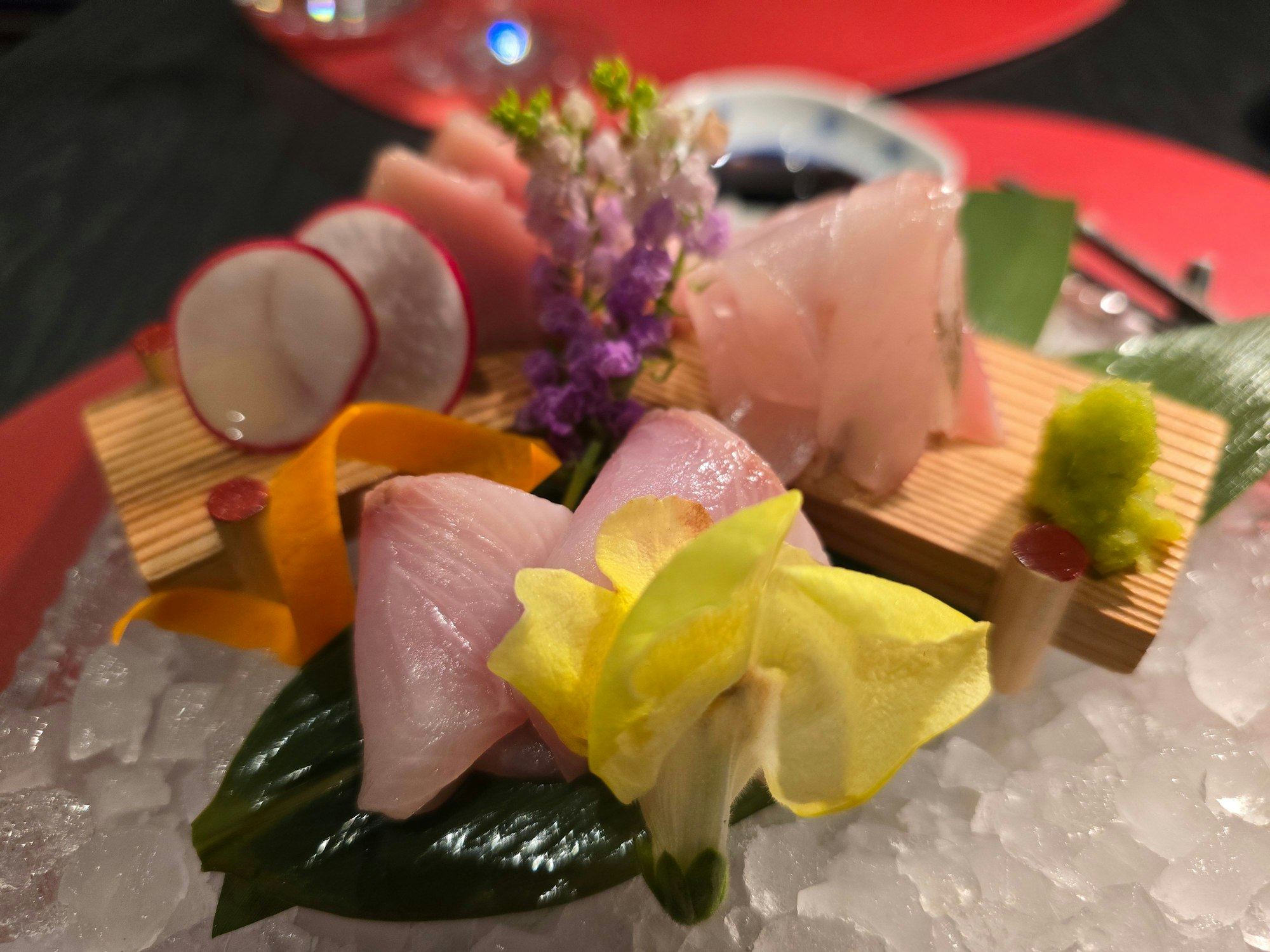 Sashimi auf Eis