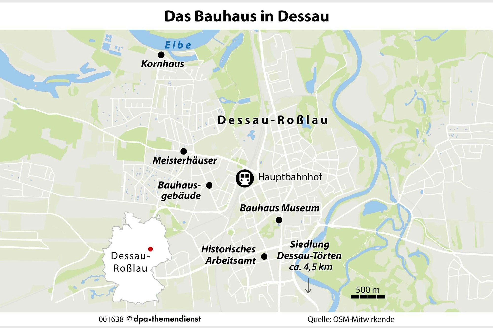 In Dessau lässt sich Architekturgeschichte auf dem Fahrrad erleben, es gibt eine Bauhausbauten-Radtour. Die Highlights im Stadtzentrum sind auch zu Fuß machbar.