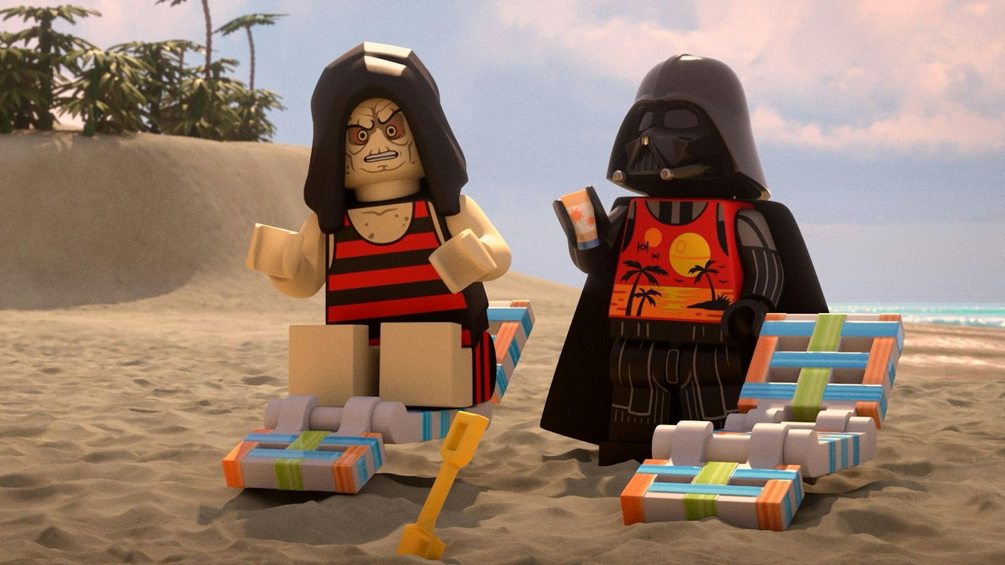 Heißes Gerücht im Sommer (Szene aus „Lego Star Wars: Sommerurlaub“): Der neue Lego-Todesstern ist eine Scheibe und kostet rund 1.000 US-Dollar.