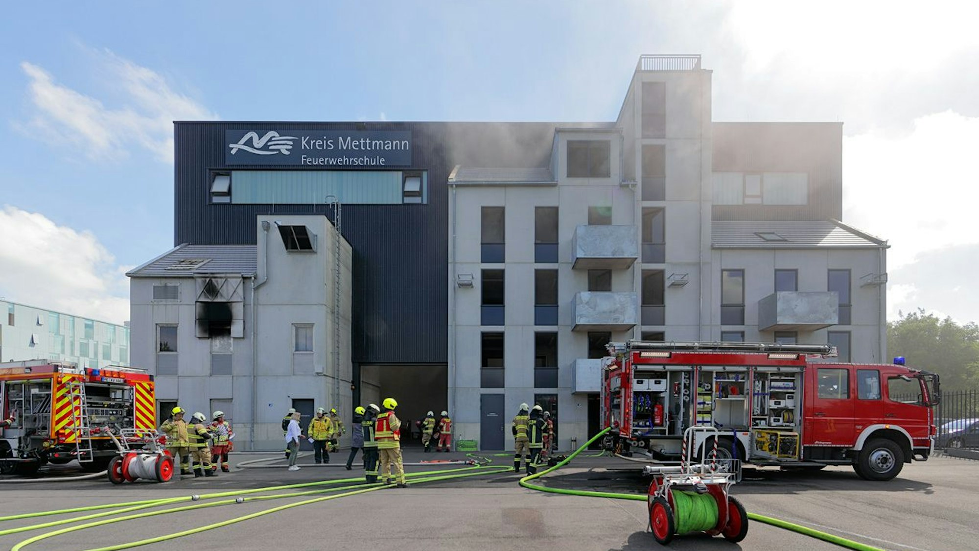 Das Bild zeigt das Gebäude des Gefahrenabwehrzentrums des Kreises Mettmann.