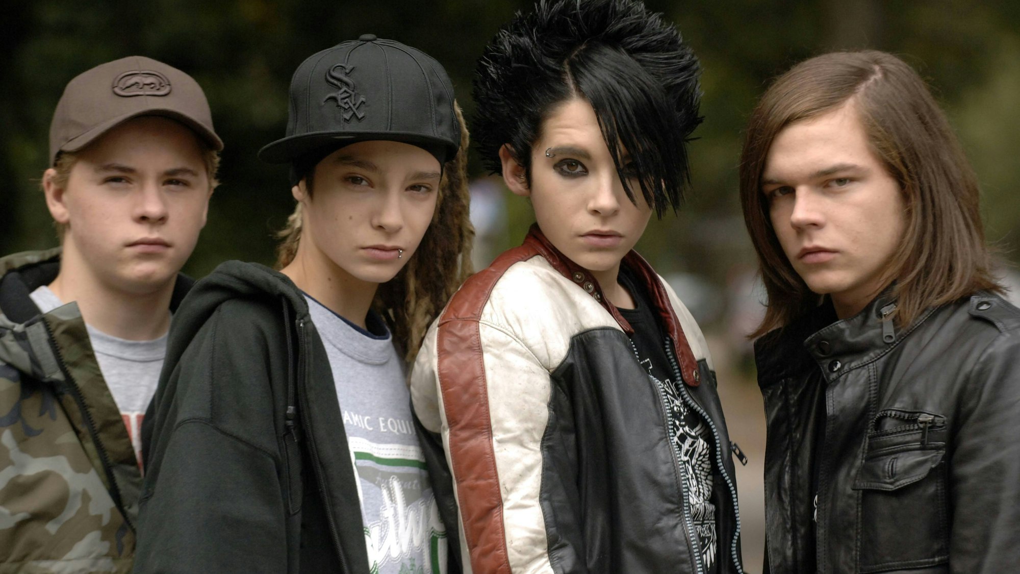 Das Bild zeigt Gustav (l-r), Tom, Bill und Georg von der Gruppe Tokio Hotel. Foto: Patrick Lux/dpa+