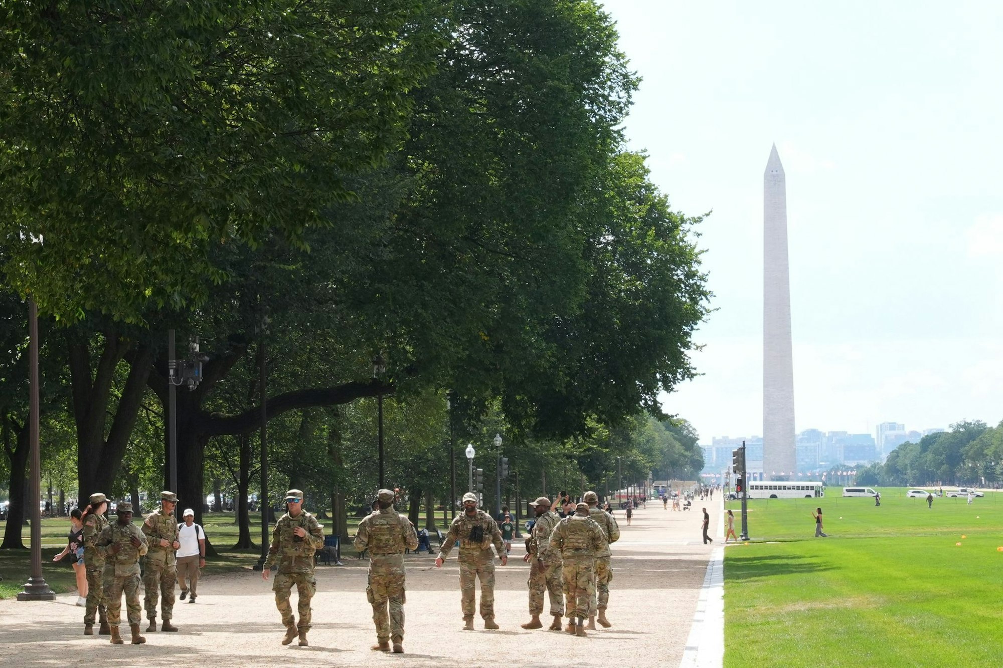 Die US-Regierung hat Washington unter Bundeskontrolle gestellt - die Nationalgarde patrouilliert durch die Hauptstadt.
