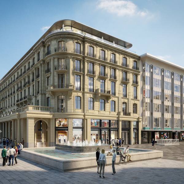 Diese Visualisierung zeigt das Dom-Hotel in Köln.