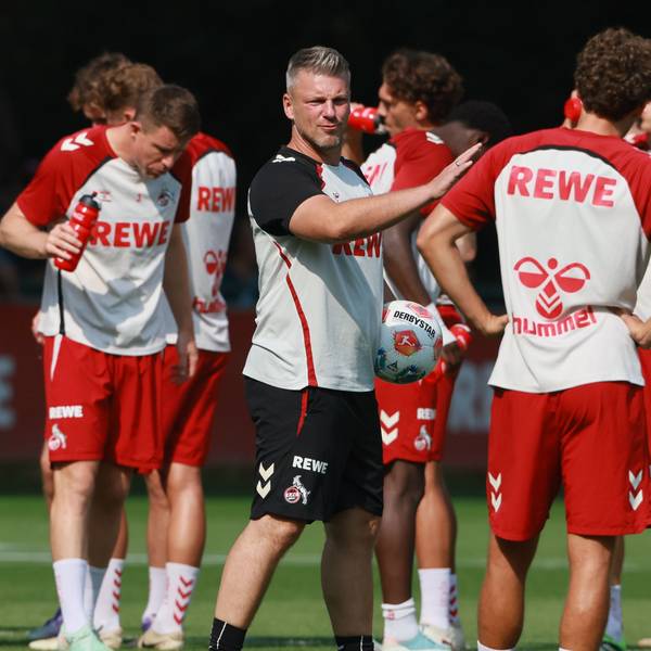 1. FC Köln, Training, Mitte Lukas Kwasniok (1. FC Köln), 14.08.2025, Bild: Herbert Bucco