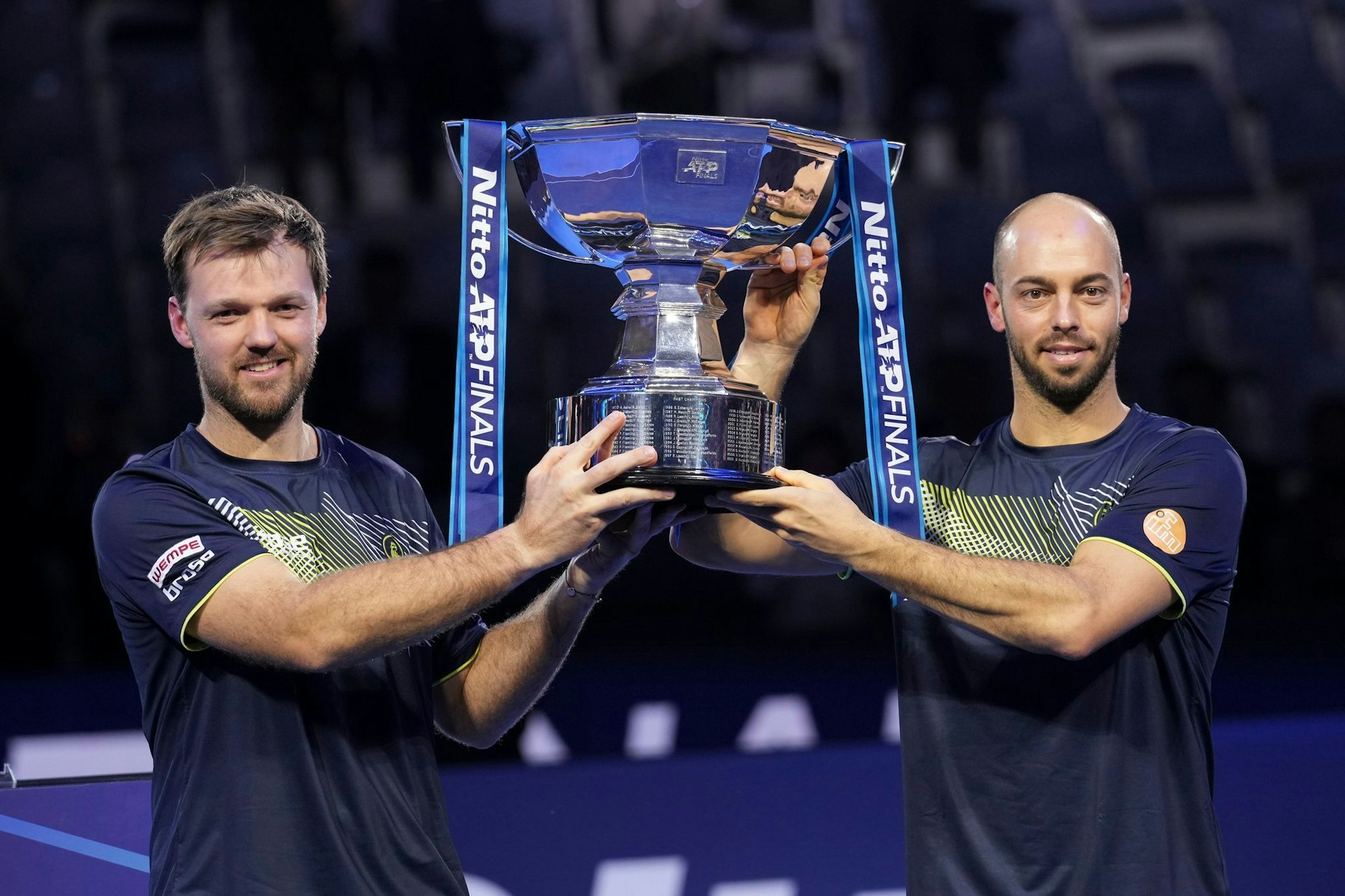 Tim Pütz (r), mit Kevin Krawietz (l) ATP-Weltmeister im Doppel, darf im Mixed-Wettbewerb der US Open nicht antreten.