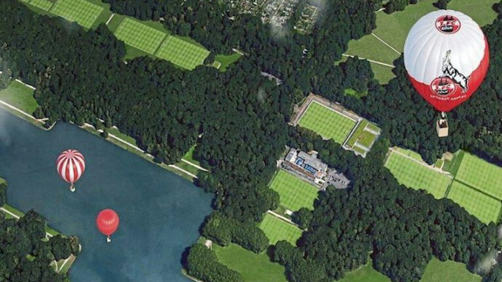 Diese Visualisierung präsentierte die ursprünglichen Pläne des FC. Links die vier Kleinspielfelder sowie die drei neuen Fußball-Plätze.