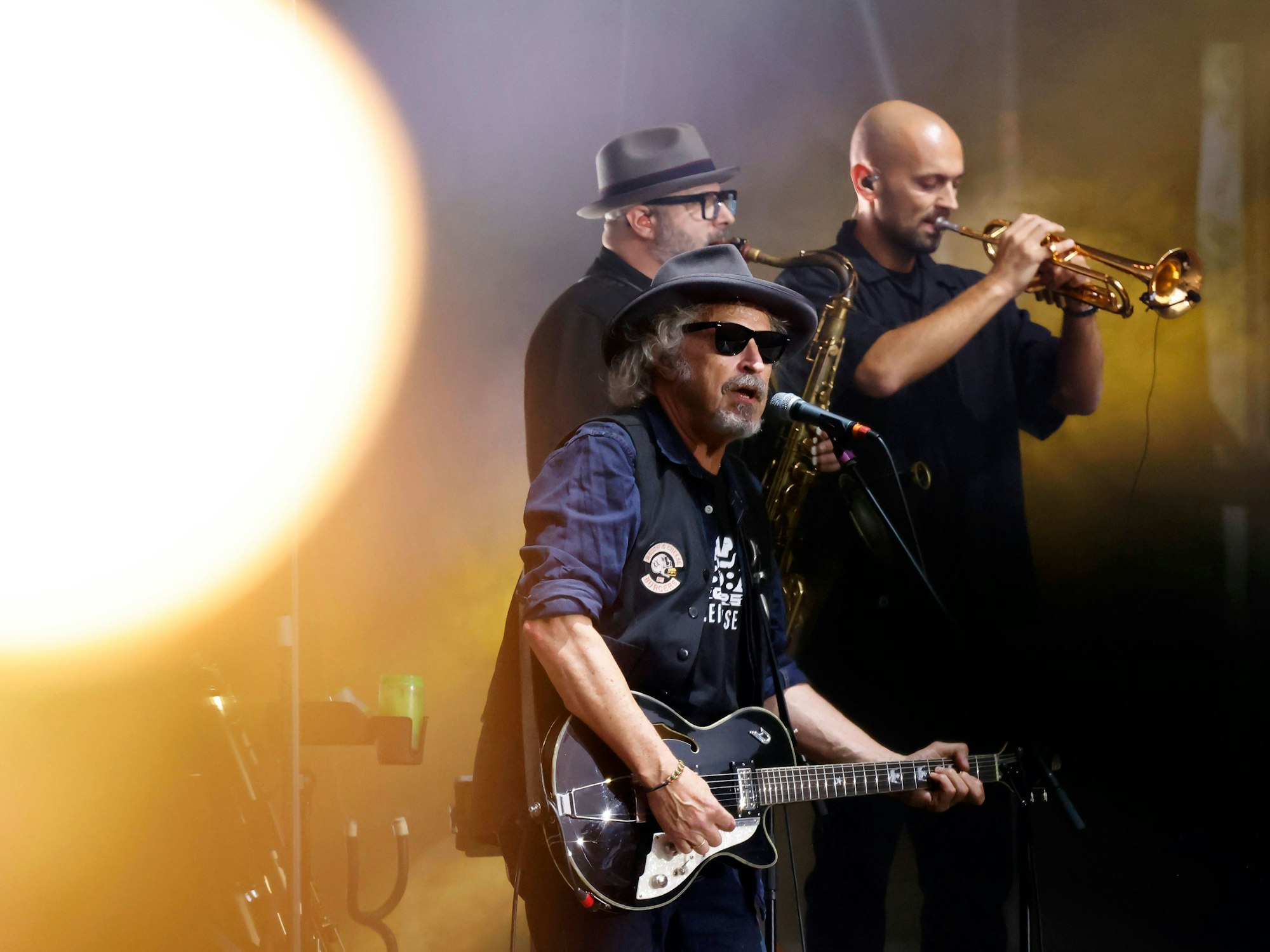 Musiker Wolfgang Niedecken mit der Band BAP bei seinem Konzert in Bonn.