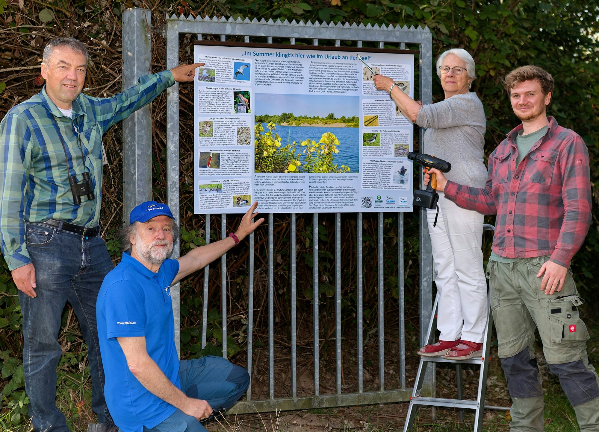 Neue Schilder informieren zur Natur am Buschbergsee