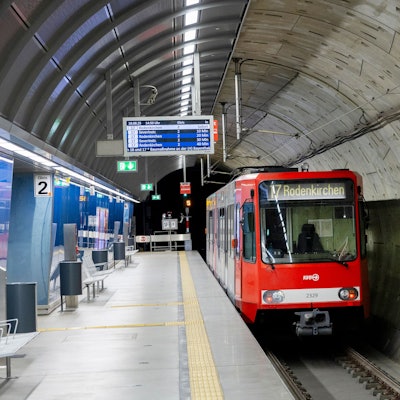 Die U-Bahn-Haltestelle Kartäuserhof an der Severinstraße