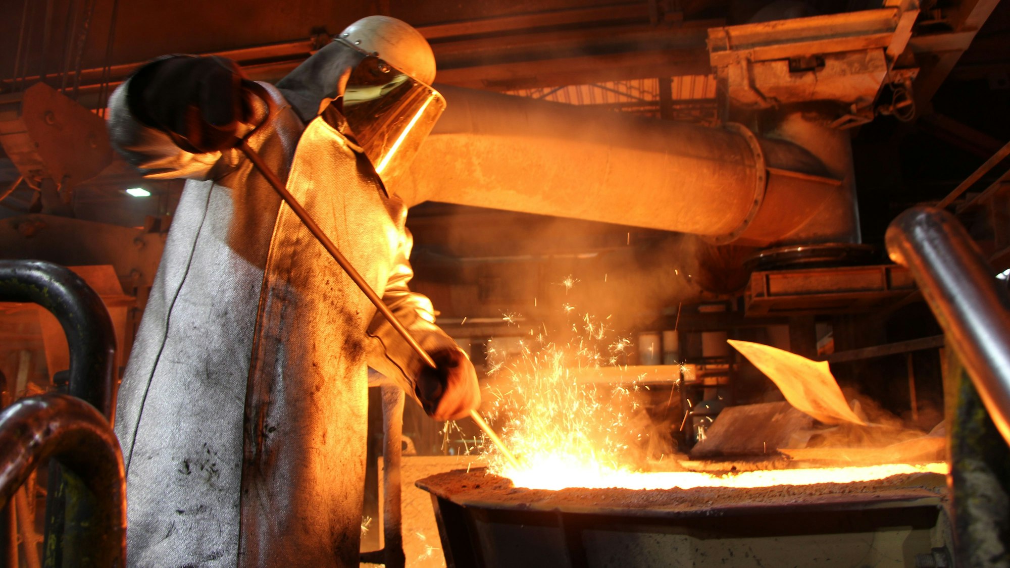 Das Bild zeigt einen Hochofen im Eisenwerk Brühl.