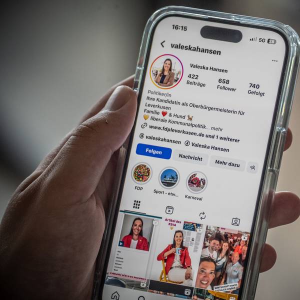Instagram-Profil Valeska Hansen FDP. Bild: Ralf Krieger
