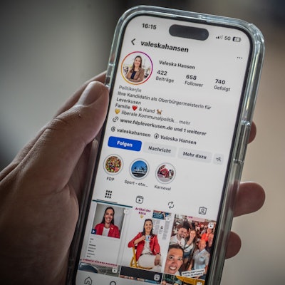 Instagram-Profil Valeska Hansen FDP. Bild: Ralf Krieger