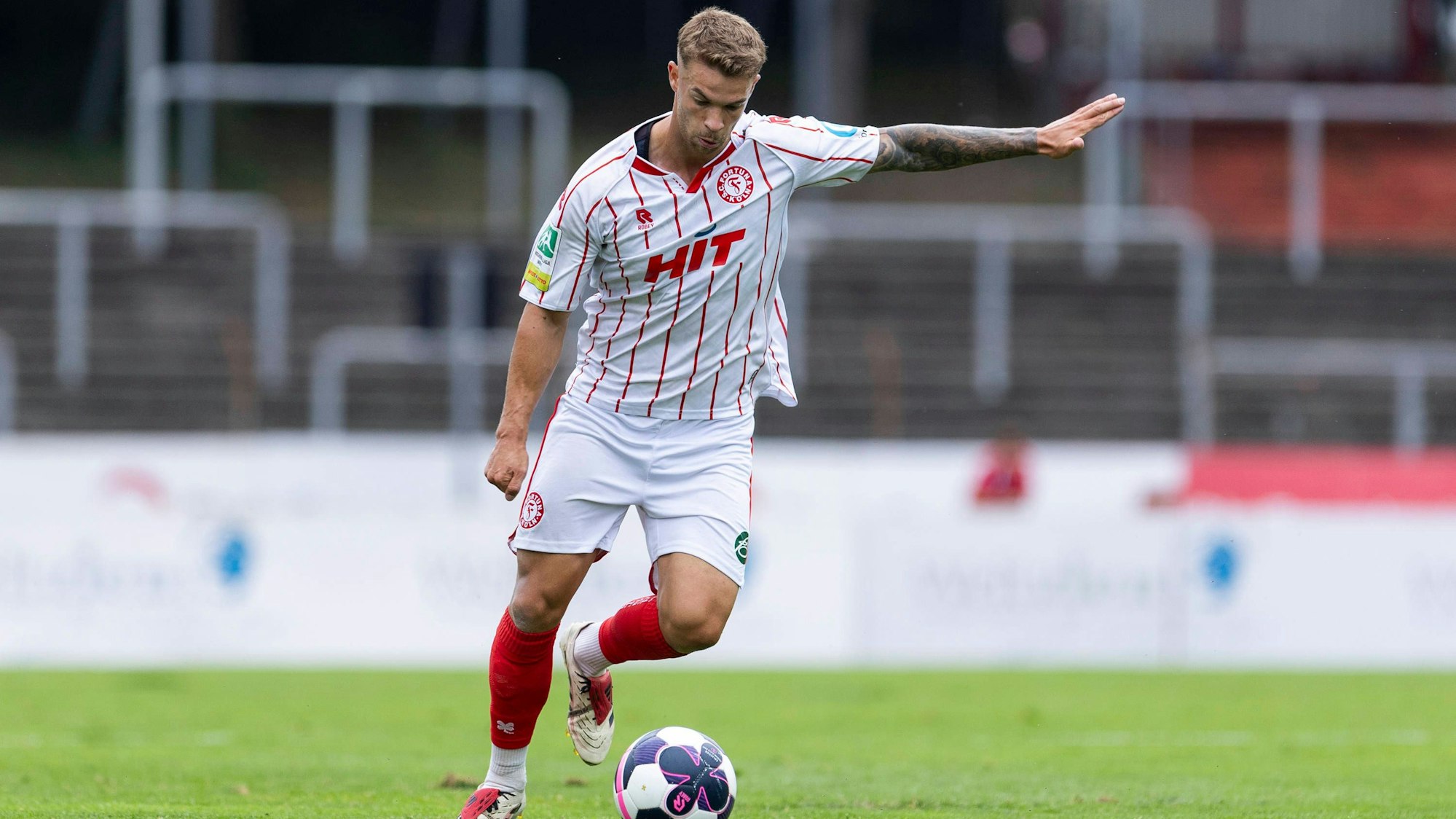 Fortuna Kölns Tom Geerkens traf in der ersten Runde des Mittelrheinpokals