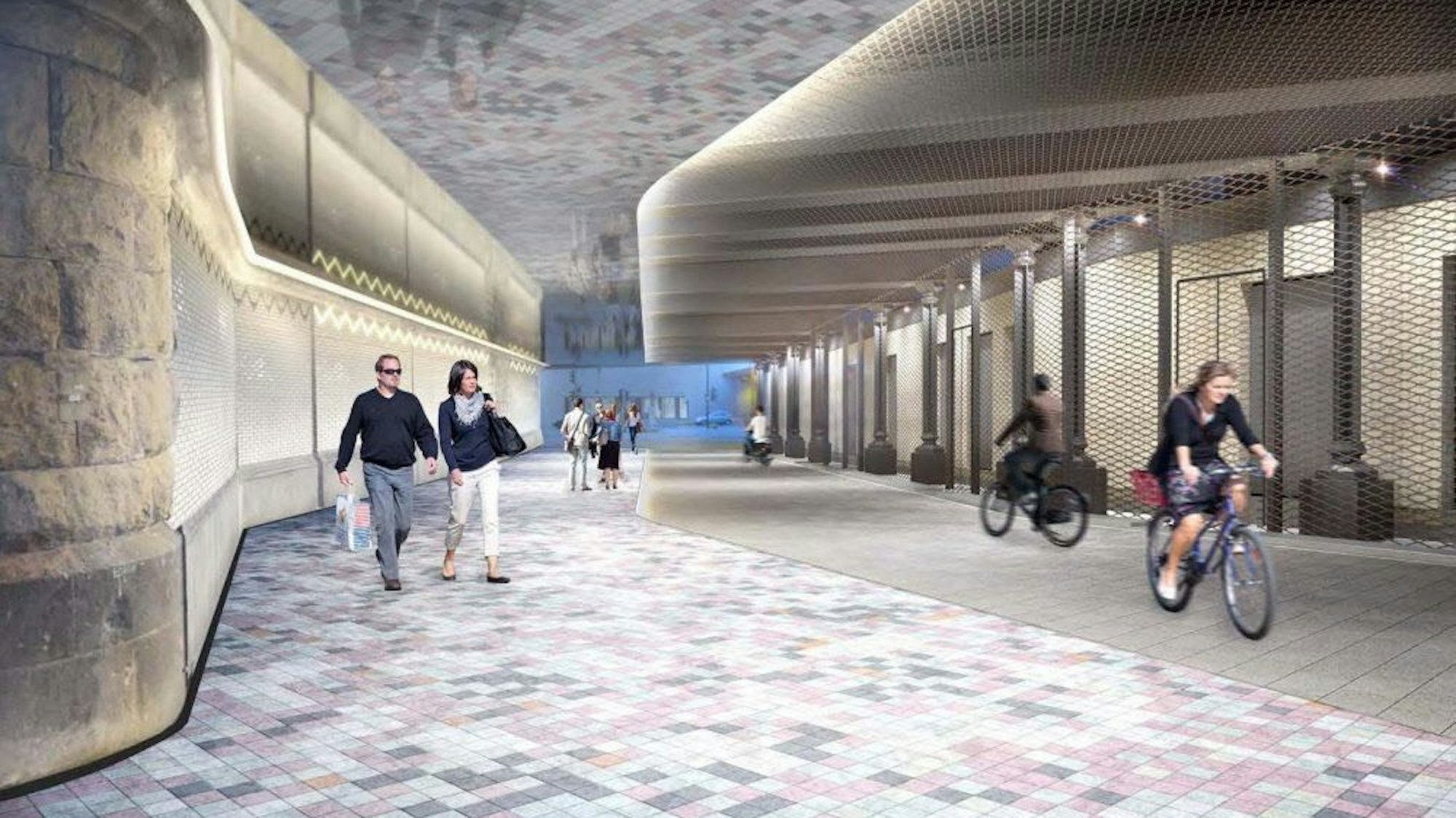 So sollte der Tunnel Johannisstraße eigentlich nach den Plänen von Ute Piroeth und Künstler Wolfgang Rüppel umgestaltet werden.