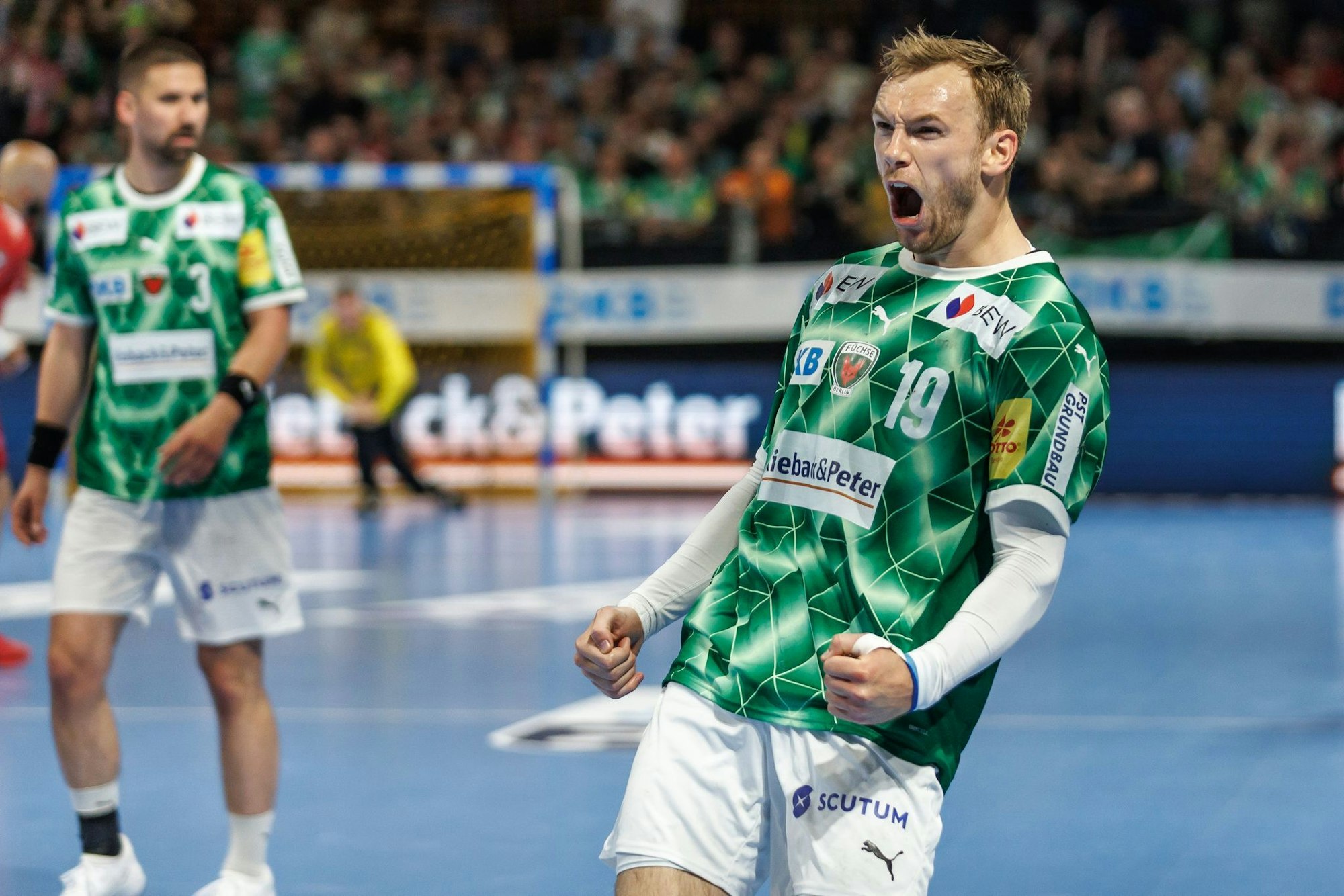Mathias Gidsel möchte mit den Füchsen Berlin in der kommenden Saison wieder oft jubeln.