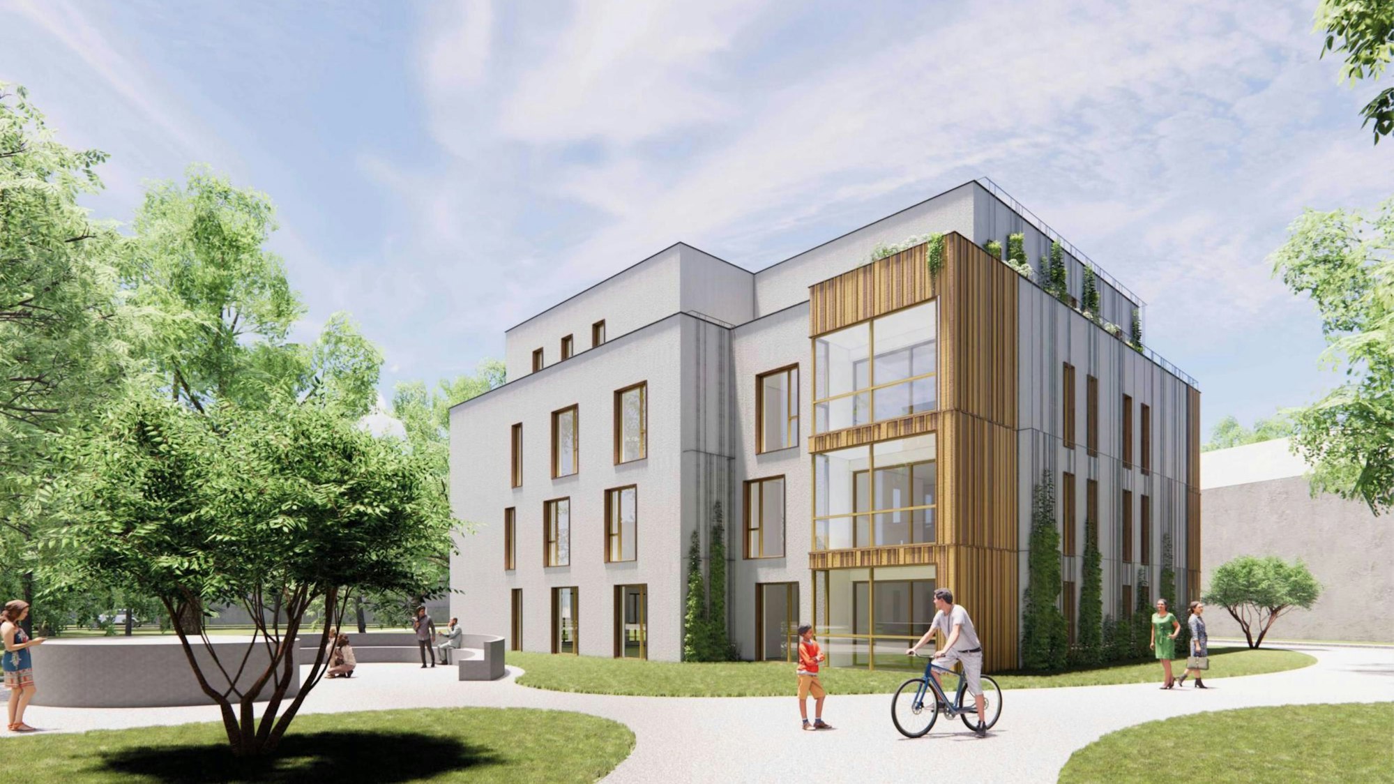 Entwurf eines Mehrfamilienhauses.