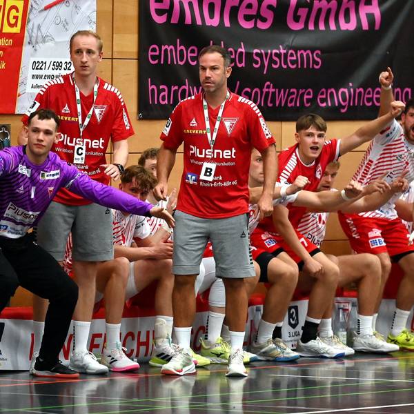 16.08.2025, DHB Pokal Handball-Longerich- Dormagen
TR: Christian Stark (Longerich)
TW: Lennard Kull (Longerich)
Foto: Uli Herhaus