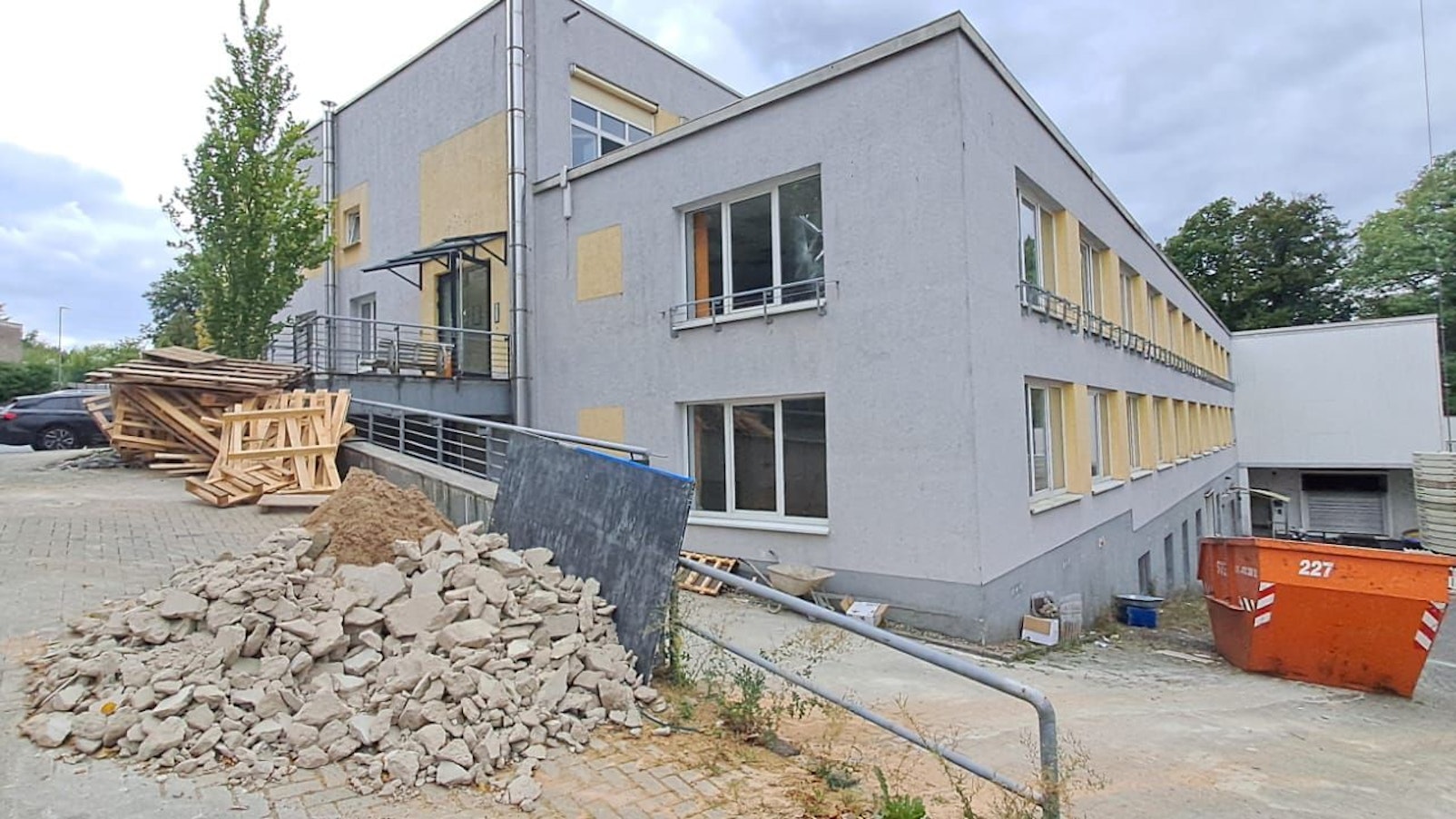 Die Baustelle an der Förderschule in Wermelskirchen im August 2025