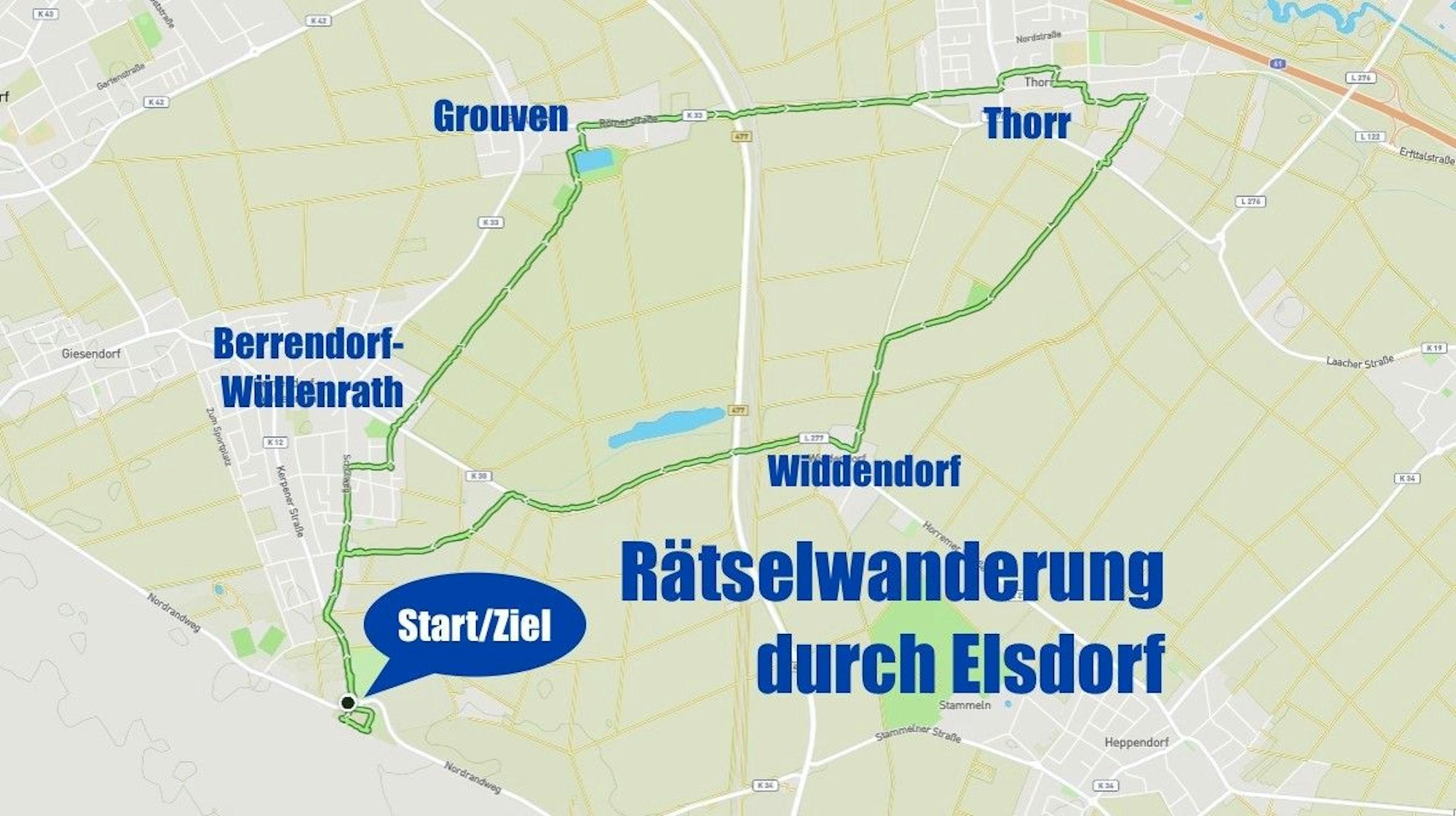Das Bild zeigt eine Karte mit dem Verlauf der Route.