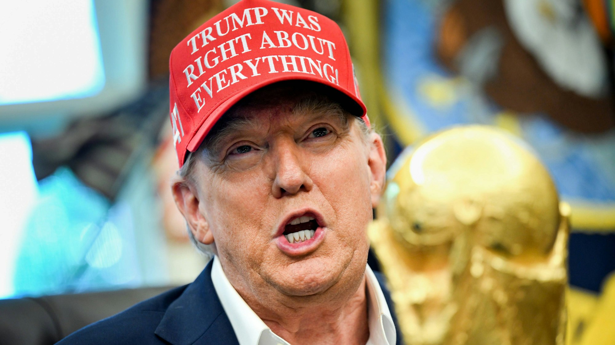 US-Präsident Donald Trump äußerte sich am Freitag (22. August) auch zum russischen Angriff auf eine US-Fabrik in der Ukraine.