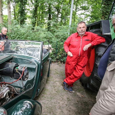 Olaf Küster ist der Vorsitzende des Pattscheider Oldtimer-Veteranen-Clubs.