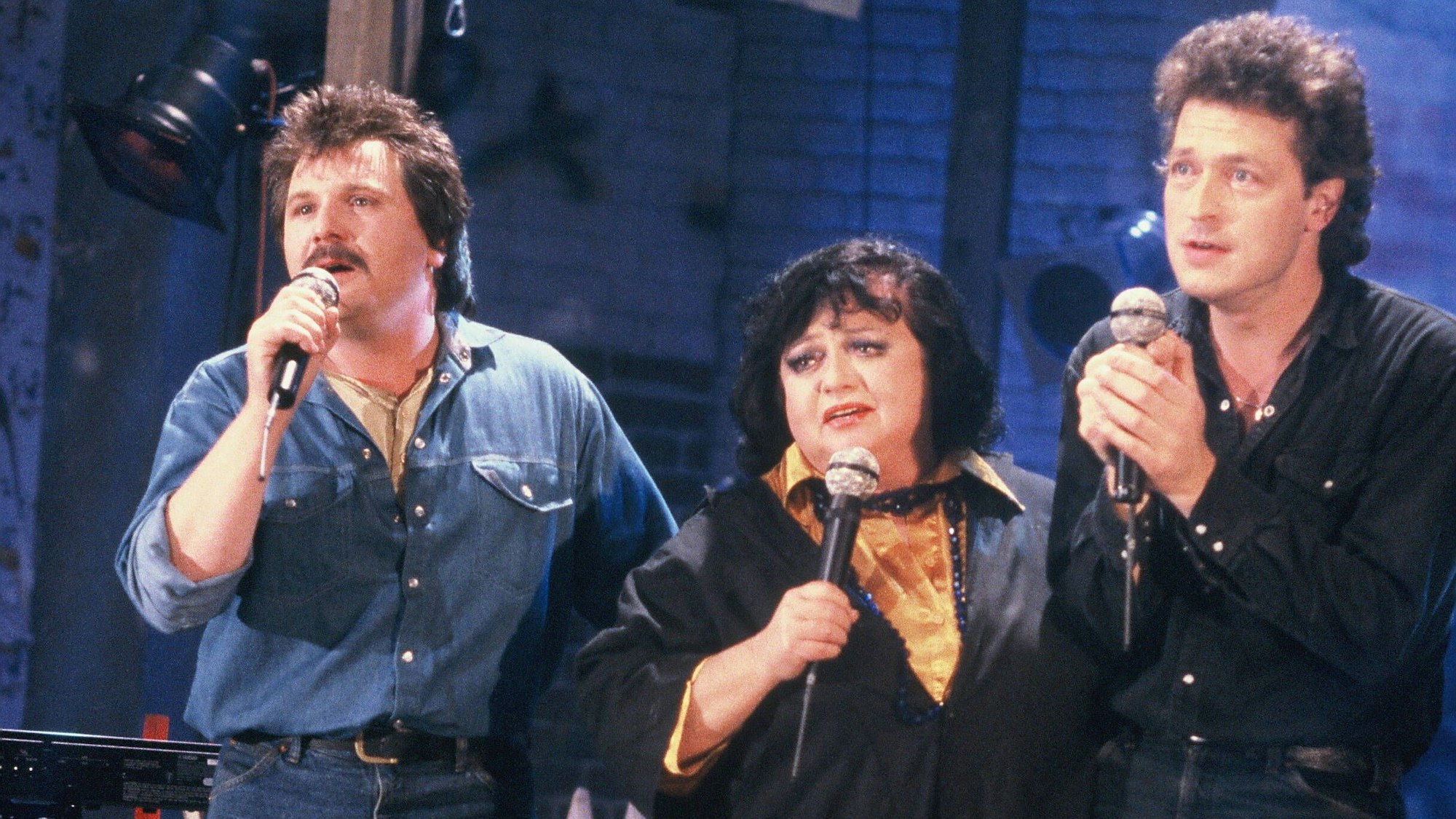 Tommy Engel, Trude Herr und Wolfgang Niedecken bei einem gemeinsamen Auftritt bei So isses