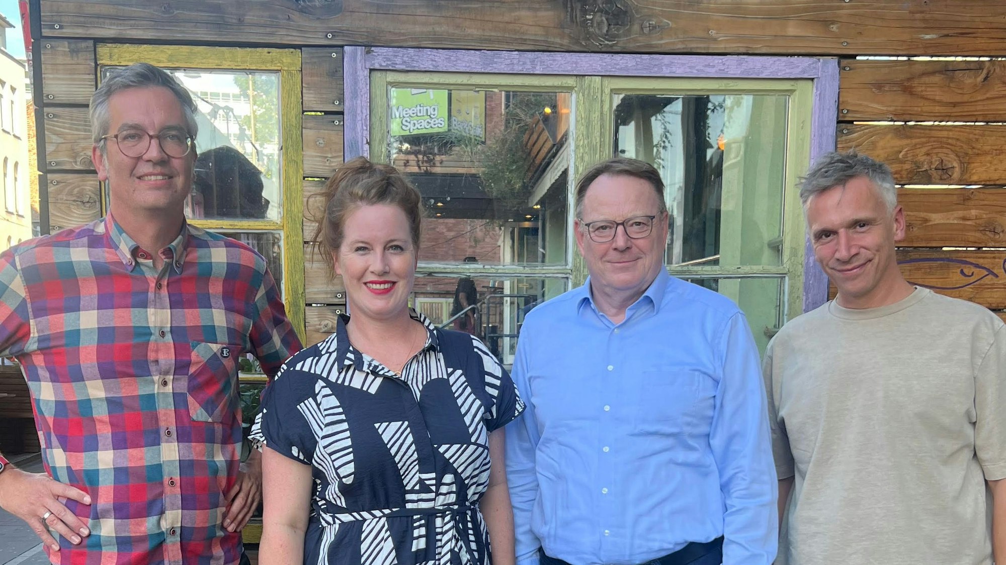 Lars Wolfram, Sarah Brasack, Torsten Burmester, Basti Campmann (v. l.)