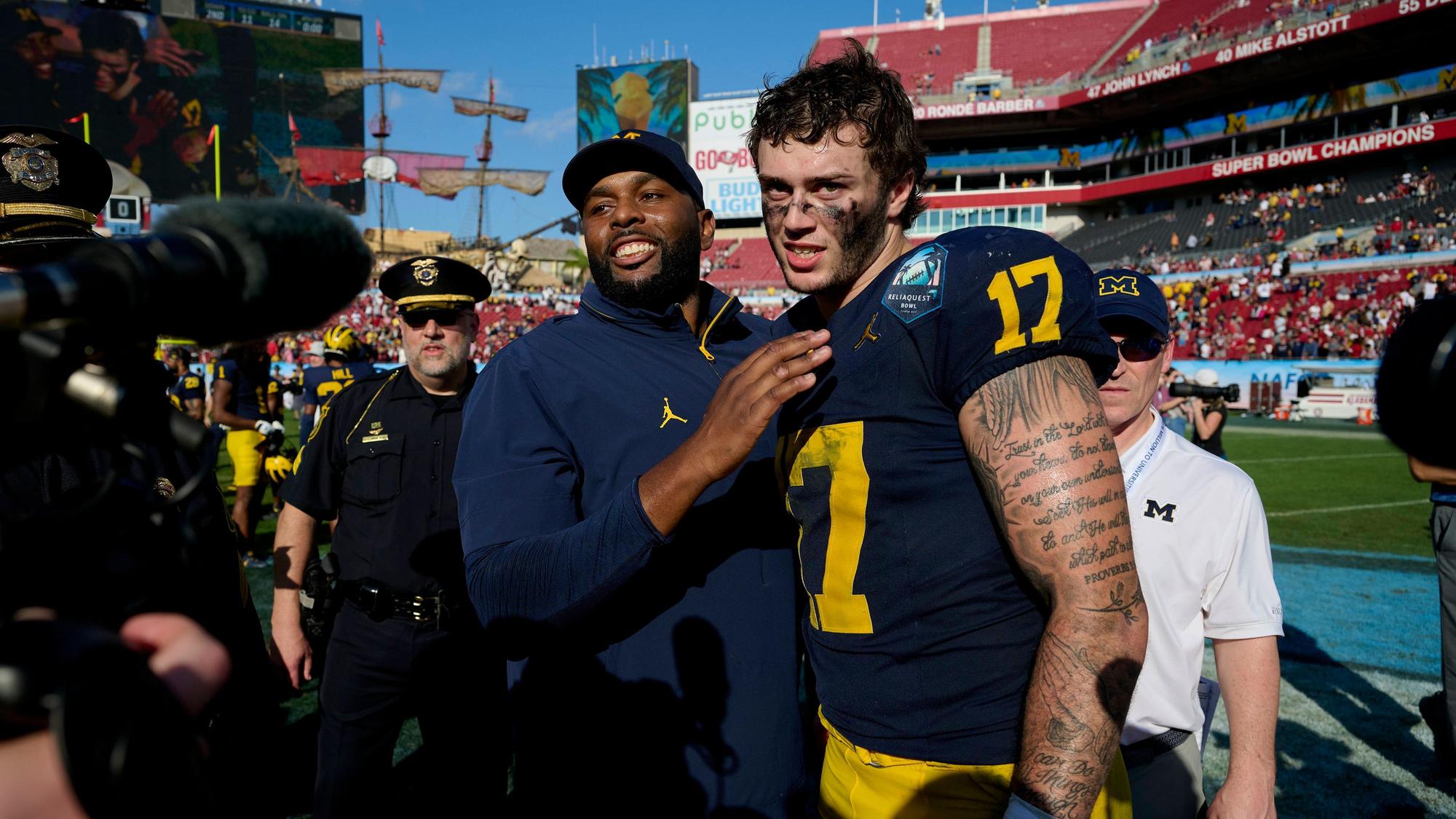 Marlin Klein im Trikot von Michigan Wolverines.