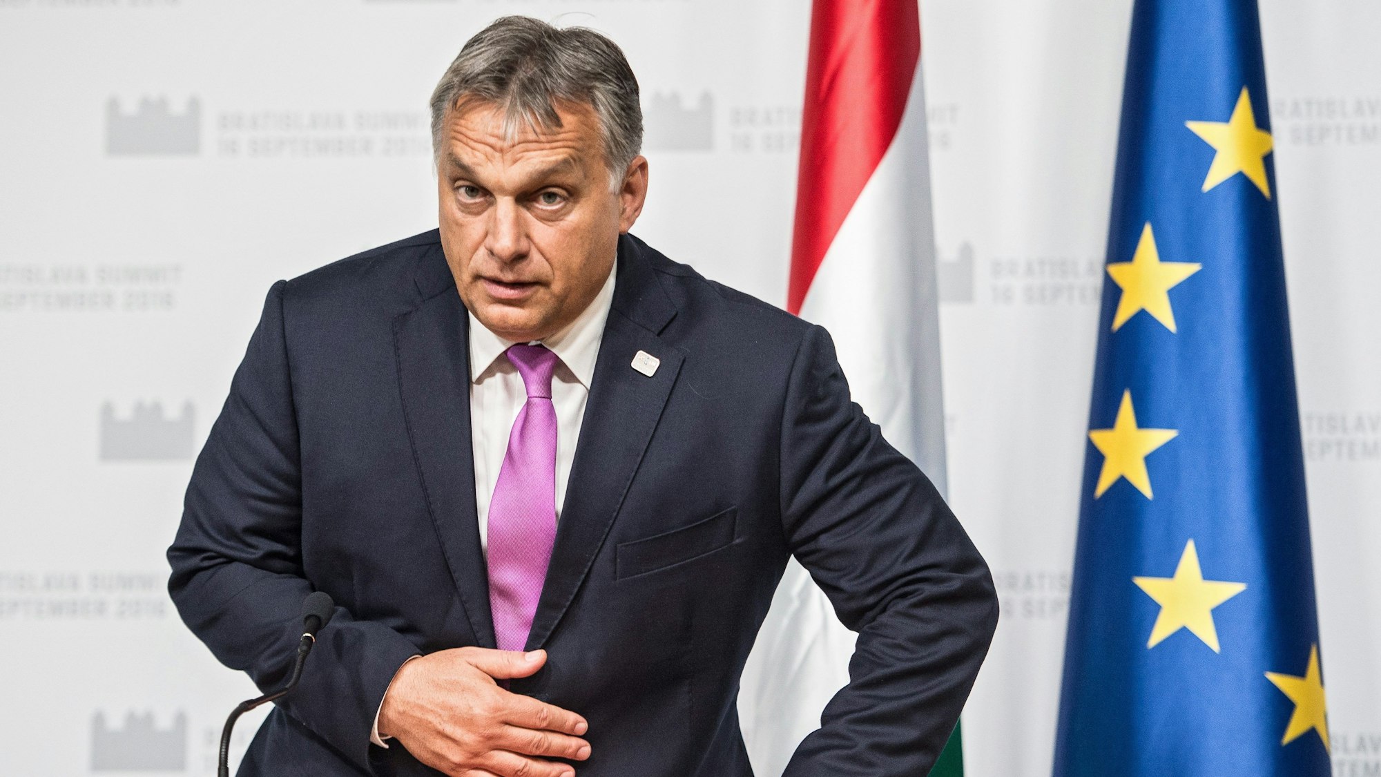 Das Bild zeigt Ungarns Ministerpräsident Victor Orban. Foto: picture alliance/dpa