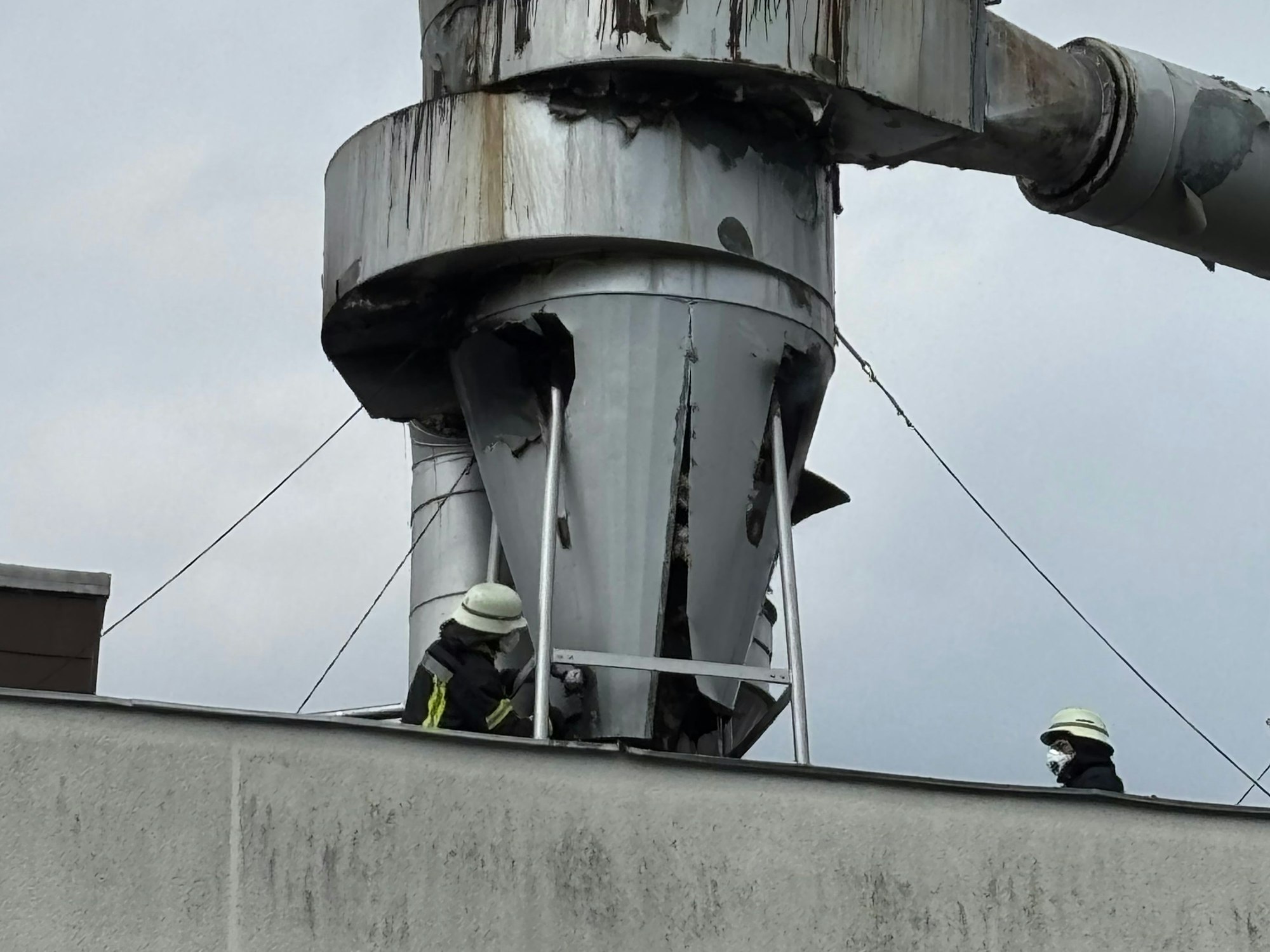 Der Brand hatte auf die Lüftungsanlage der Rösterei übergegriffen.