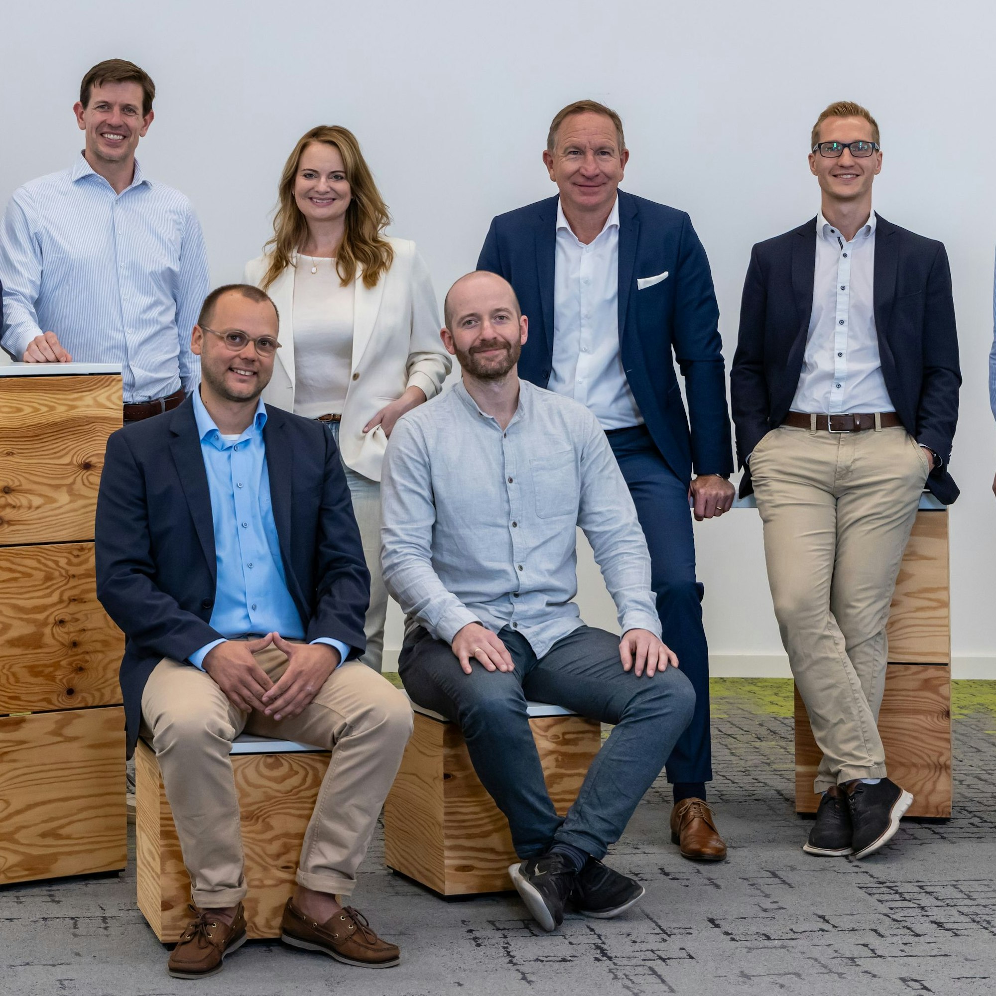 Das Gründerteam von Matterr im Chemiepark Knapsack.